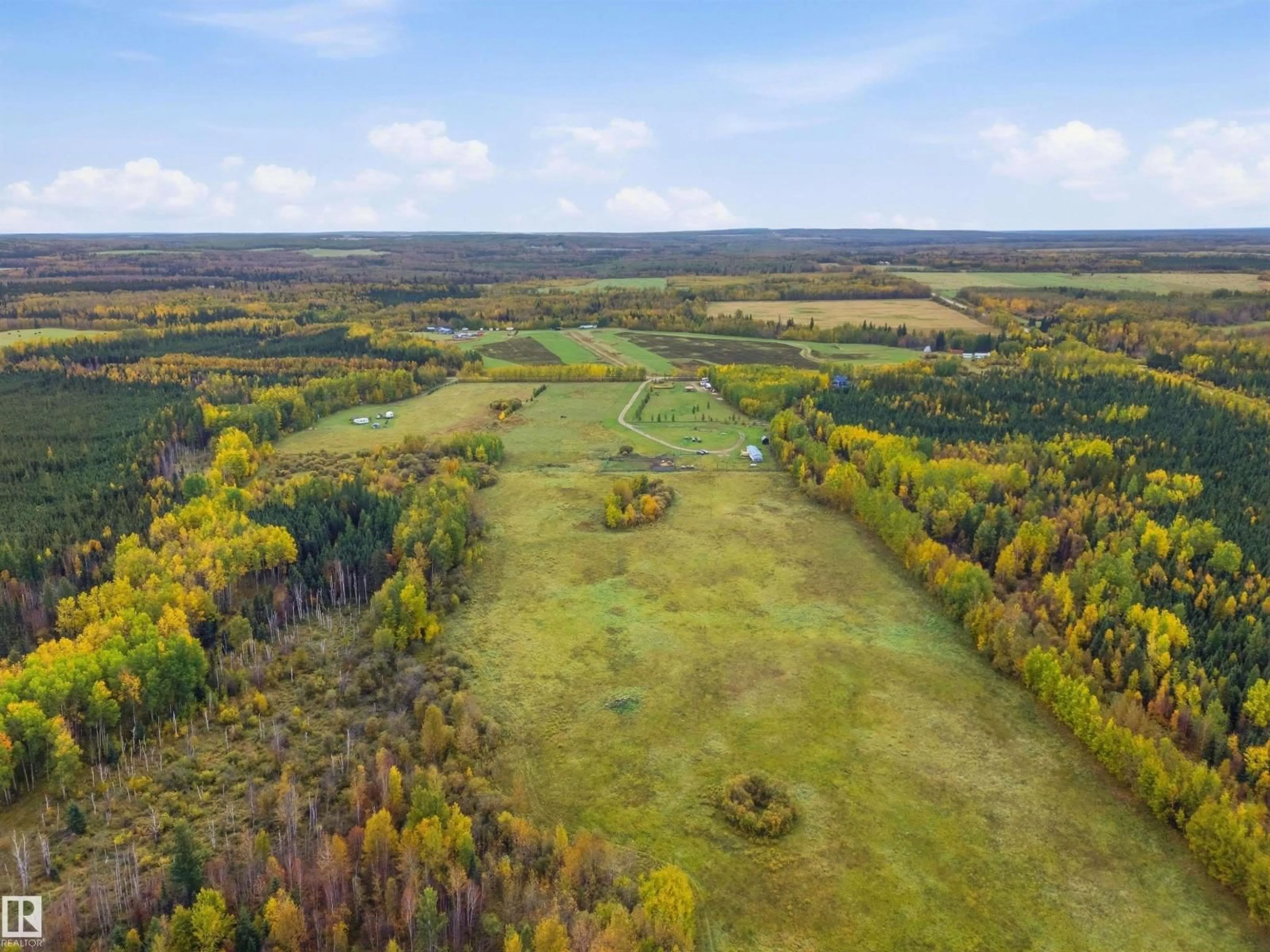 A pic from outside/outdoor area/front of a property/back of a property/a pic from drone, forest/trees view for 7526 TWP RD 523, Rural Yellowhead Alberta T0E0T0