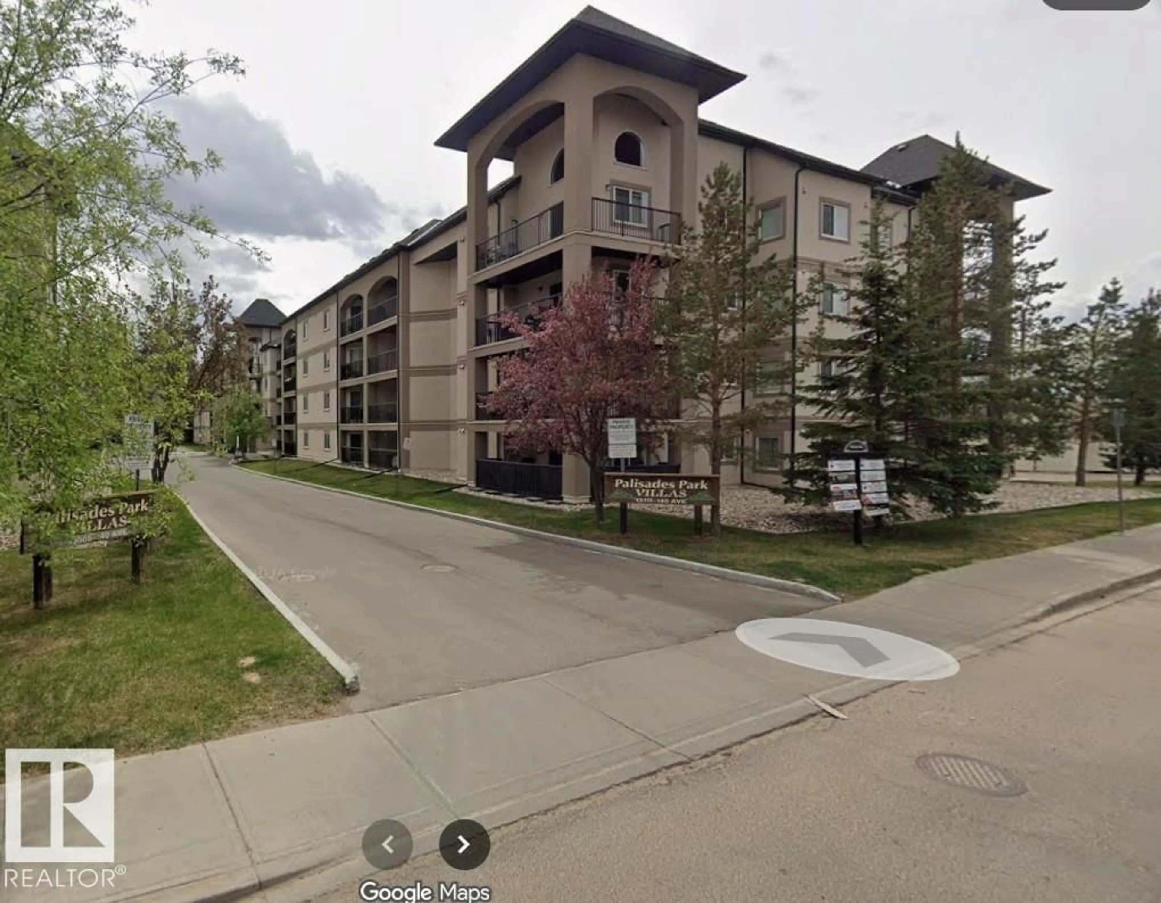 A pic from outside/outdoor area/front of a property/back of a property/a pic from drone, street for 421 - 13005 140 AV, Edmonton Alberta T6V1X1