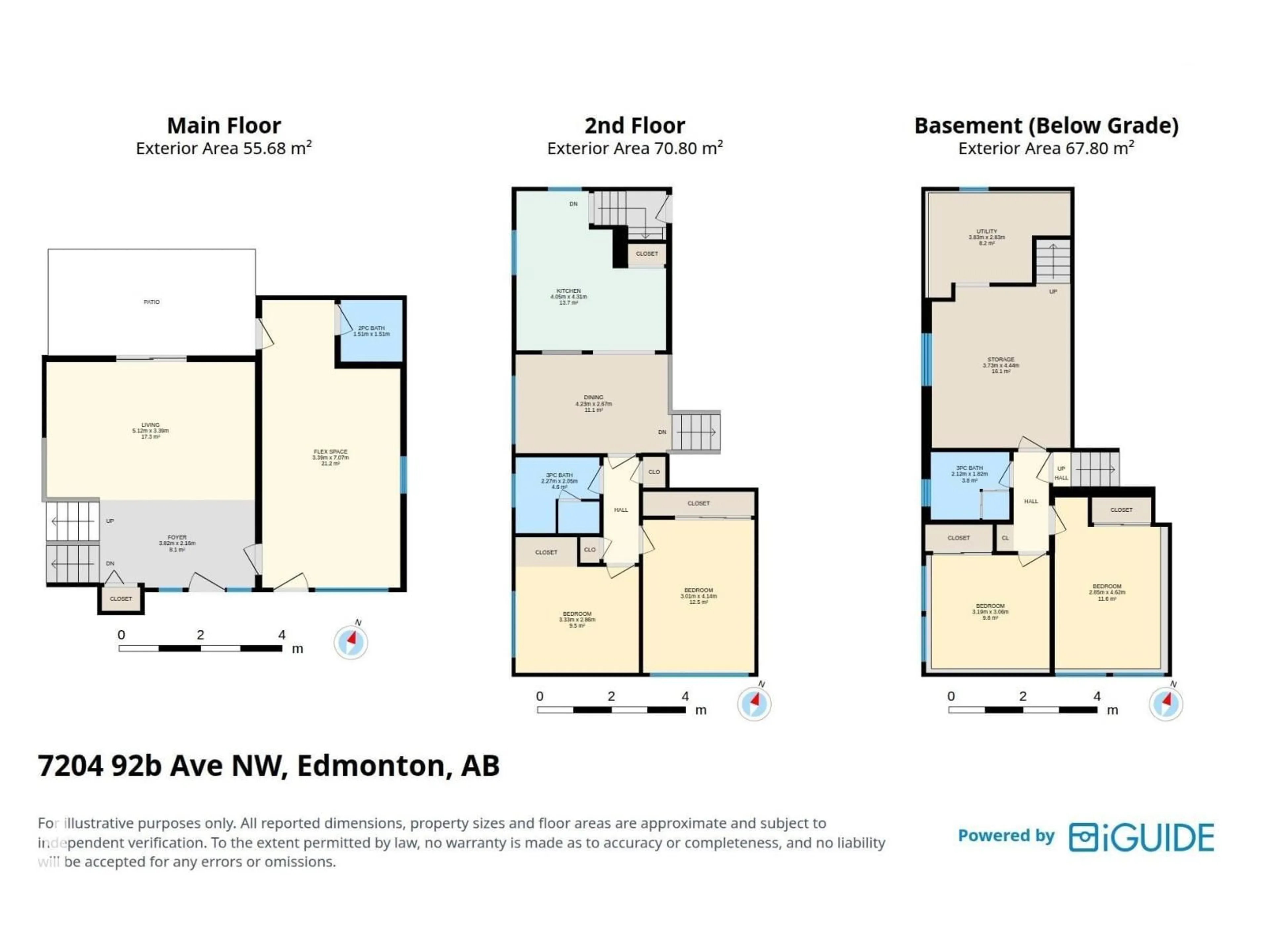 Floor plan for NW - 7204 92B AV, Edmonton Alberta T6B0W2