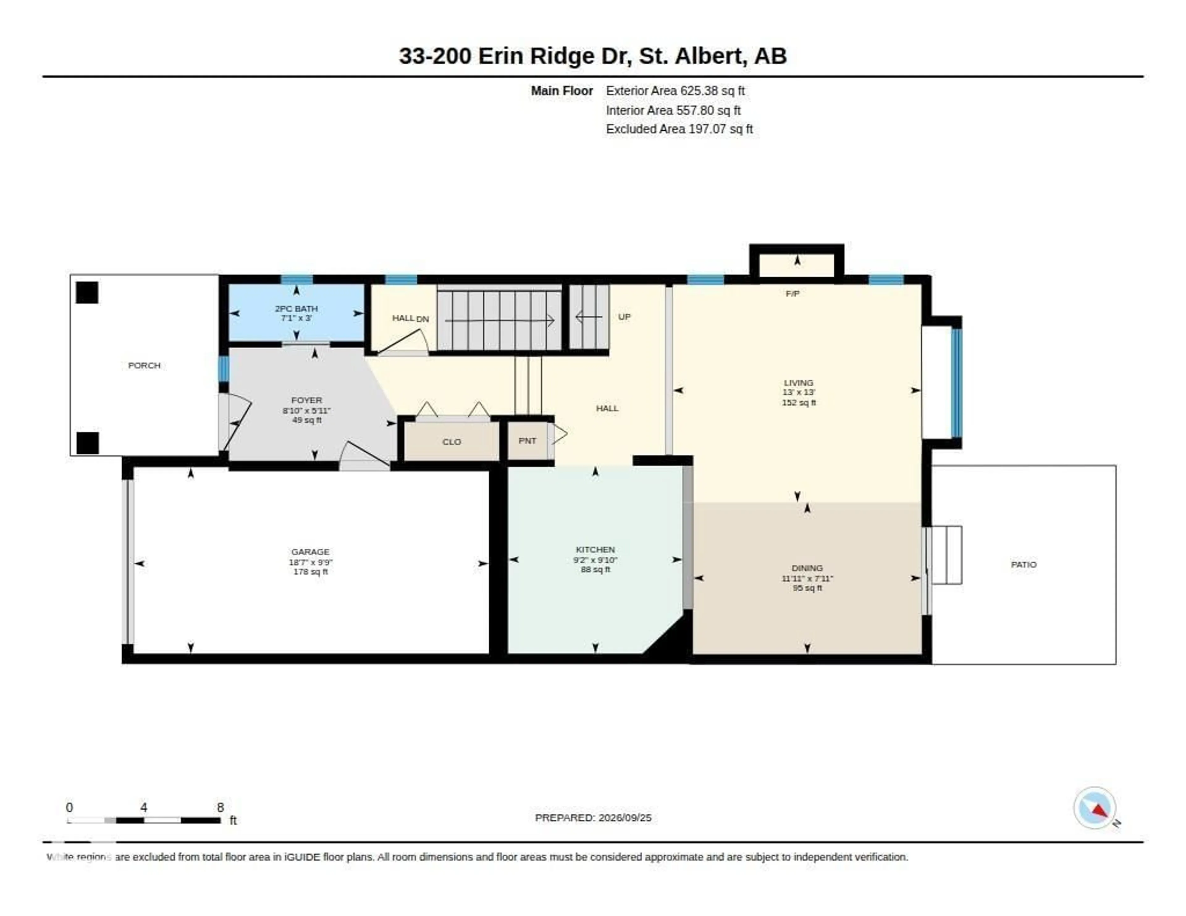 Floor plan for 33 200 ERIN RIDGE DR, St. Albert Alberta T8N7E2