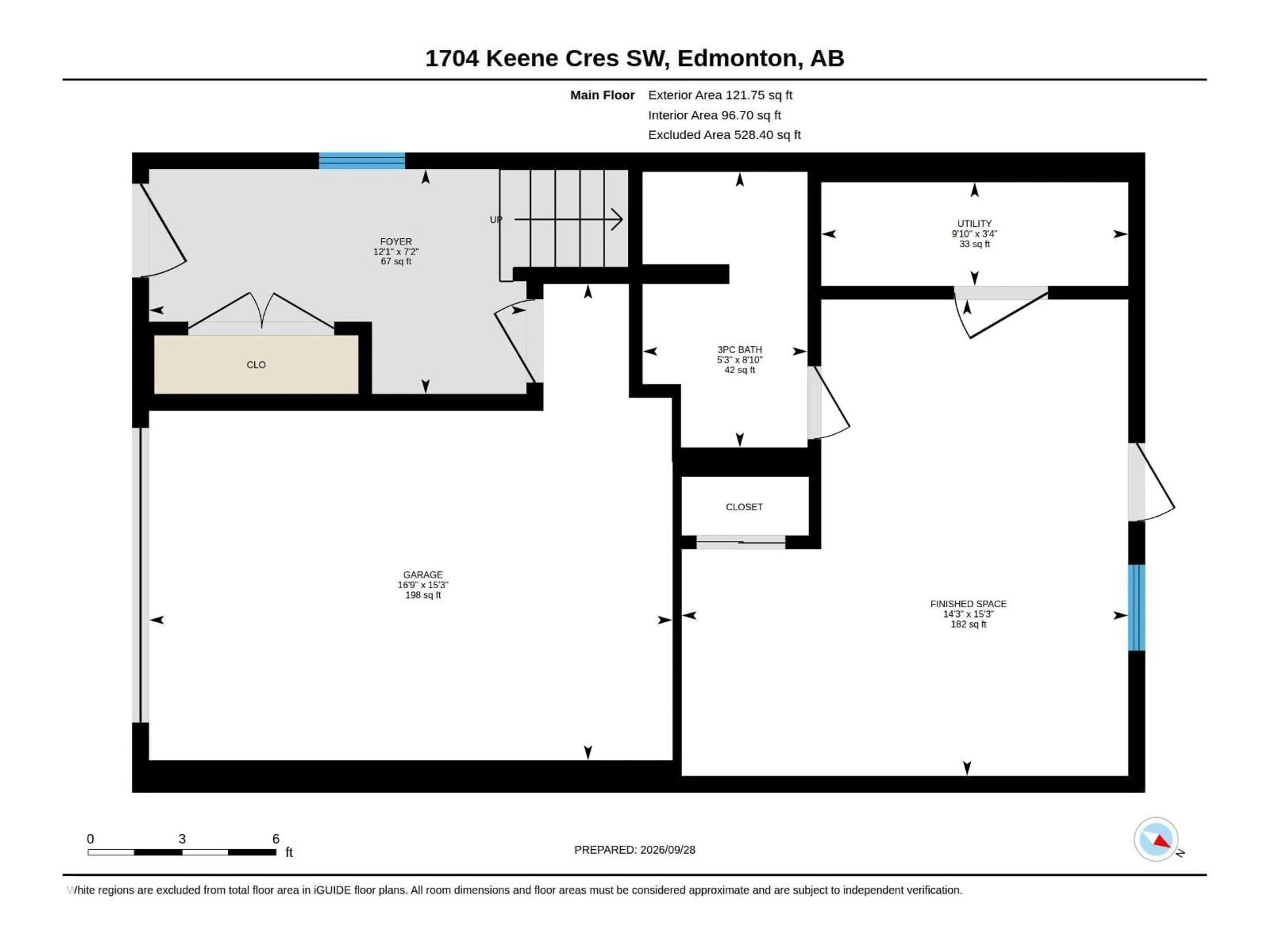 Floor plan for 1704 KEENE CR, Edmonton Alberta T6W3W3