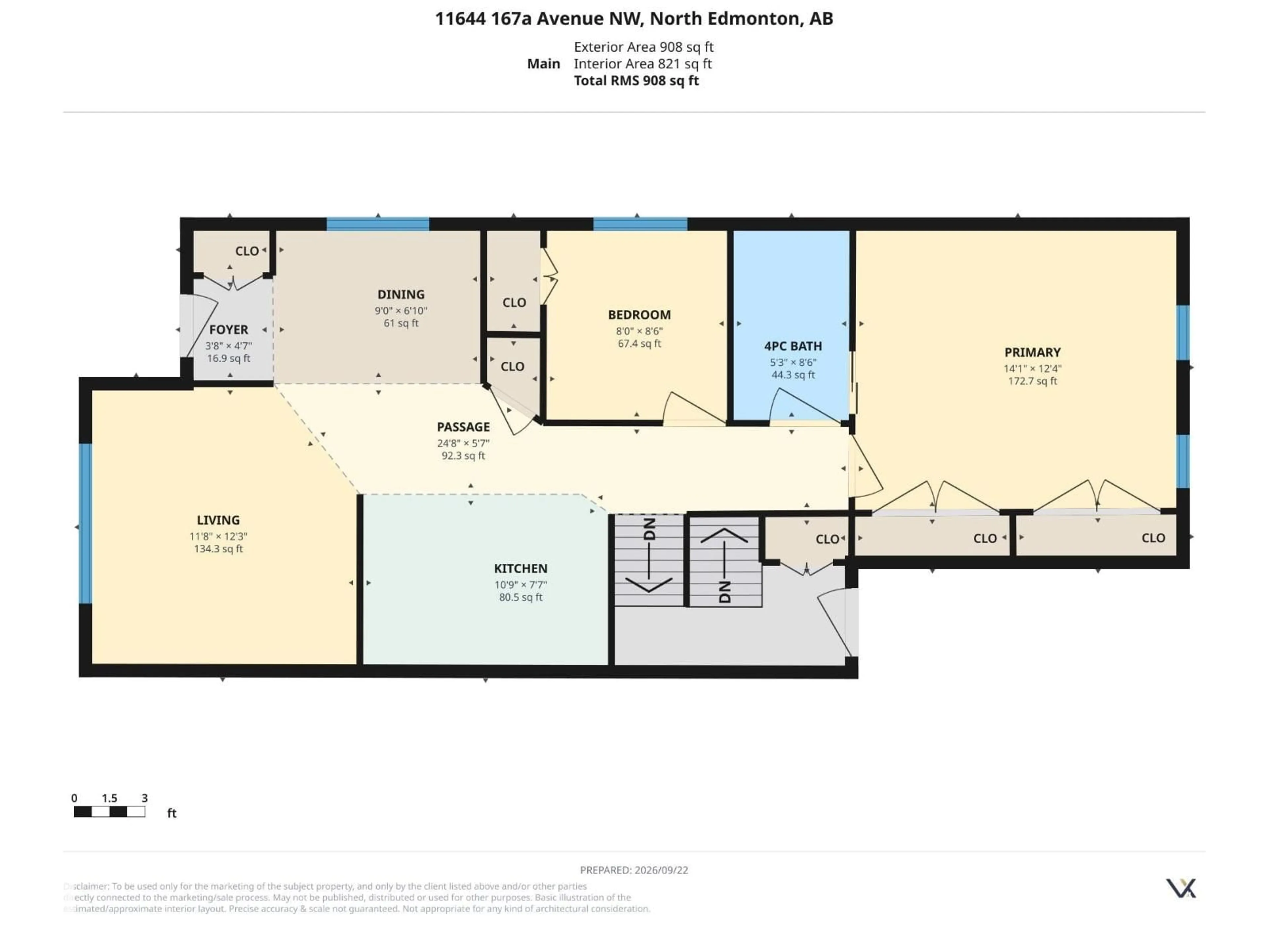 Floor plan for 11644 167A AV, Edmonton Alberta T5X6J5