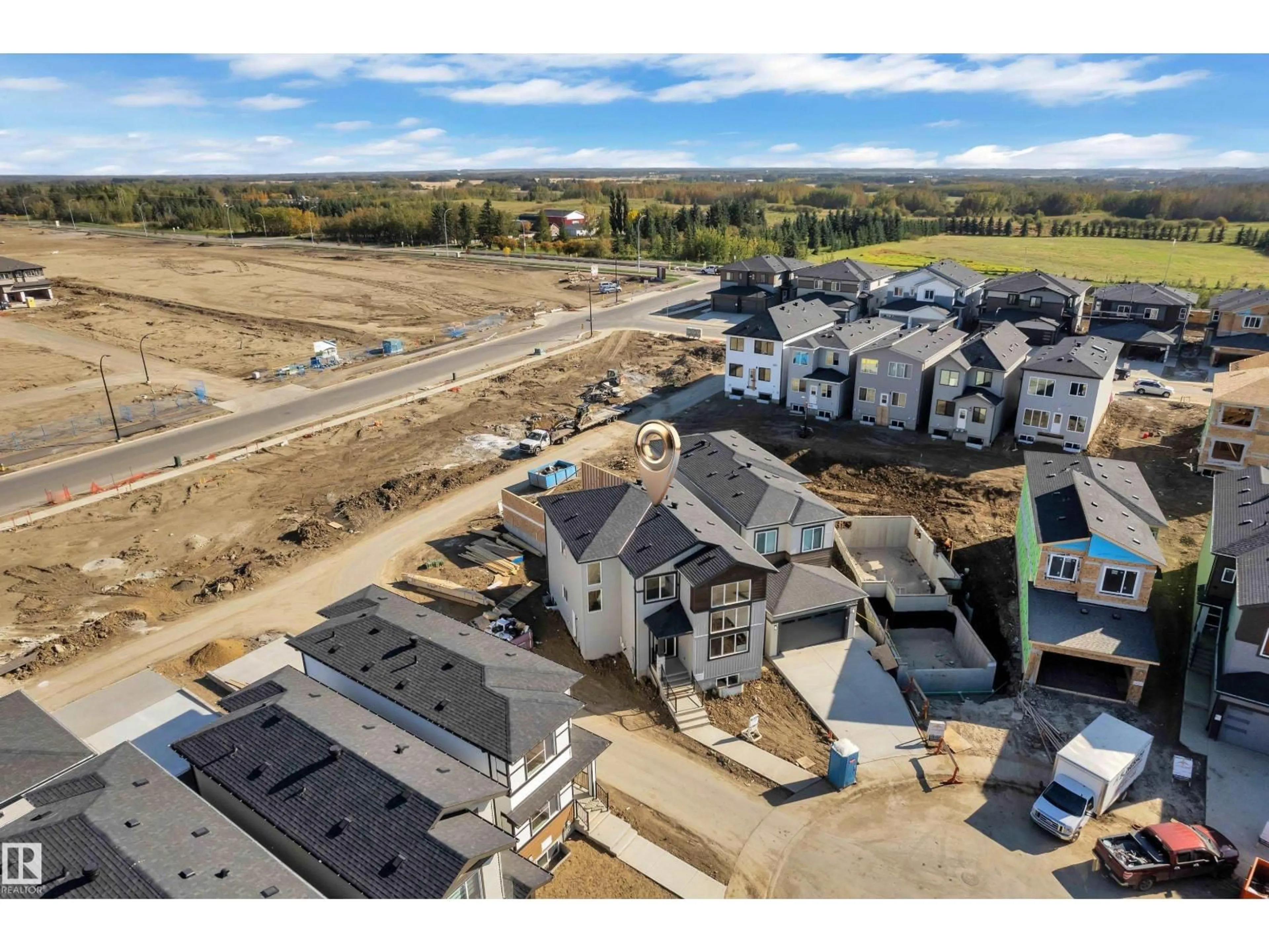 A pic from outside/outdoor area/front of a property/back of a property/a pic from drone, mountain view for SW - 3005 7A AVENUE, Edmonton Alberta T6X3M3