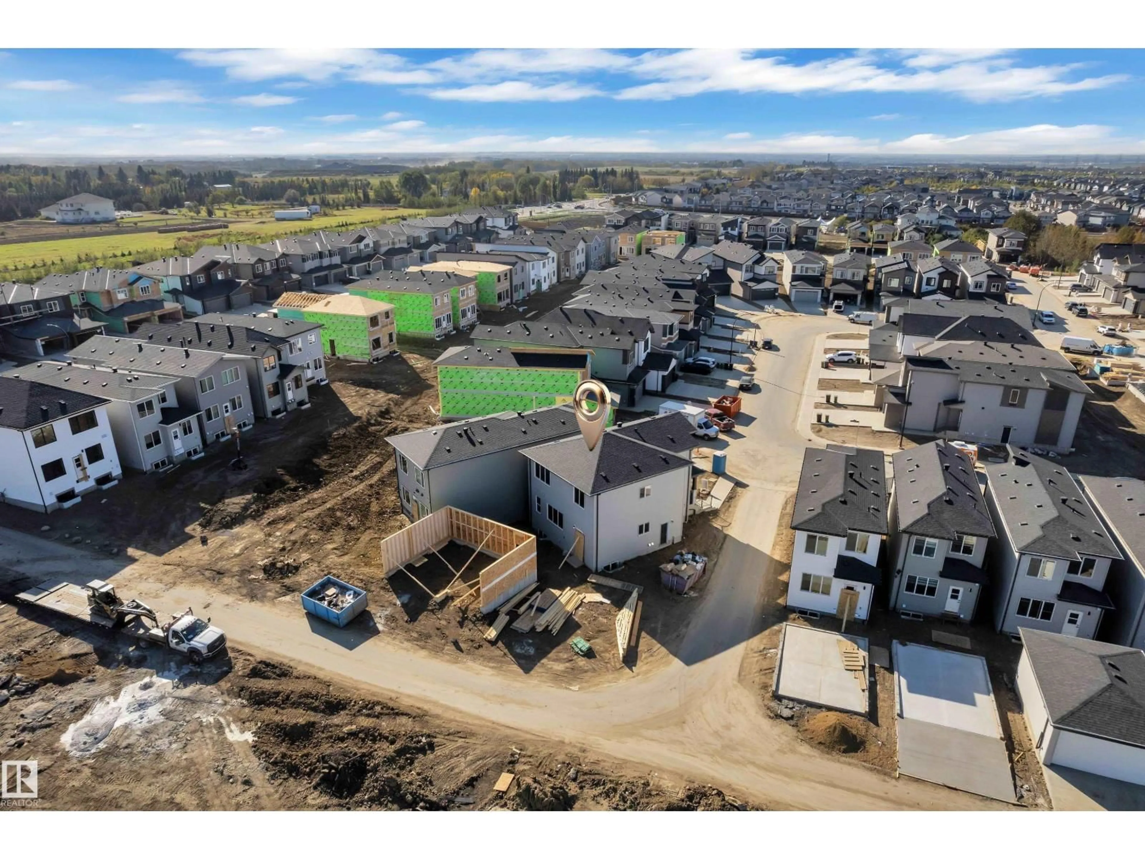 A pic from outside/outdoor area/front of a property/back of a property/a pic from drone, street for SW - 3005 7A AVENUE, Edmonton Alberta T6X3M3