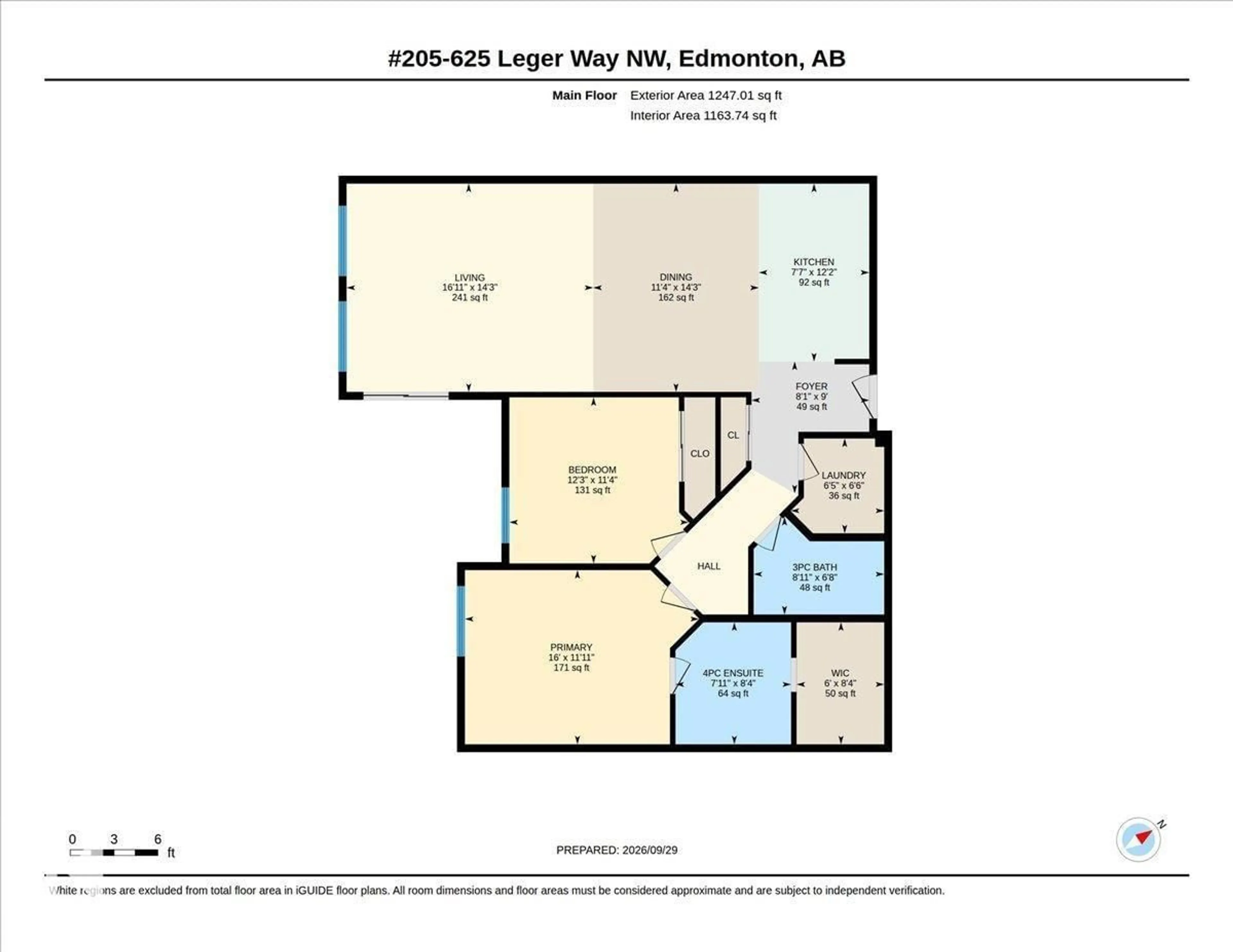 Floor plan for #205 - 625 LEGER WY, Edmonton Alberta T6R0W4