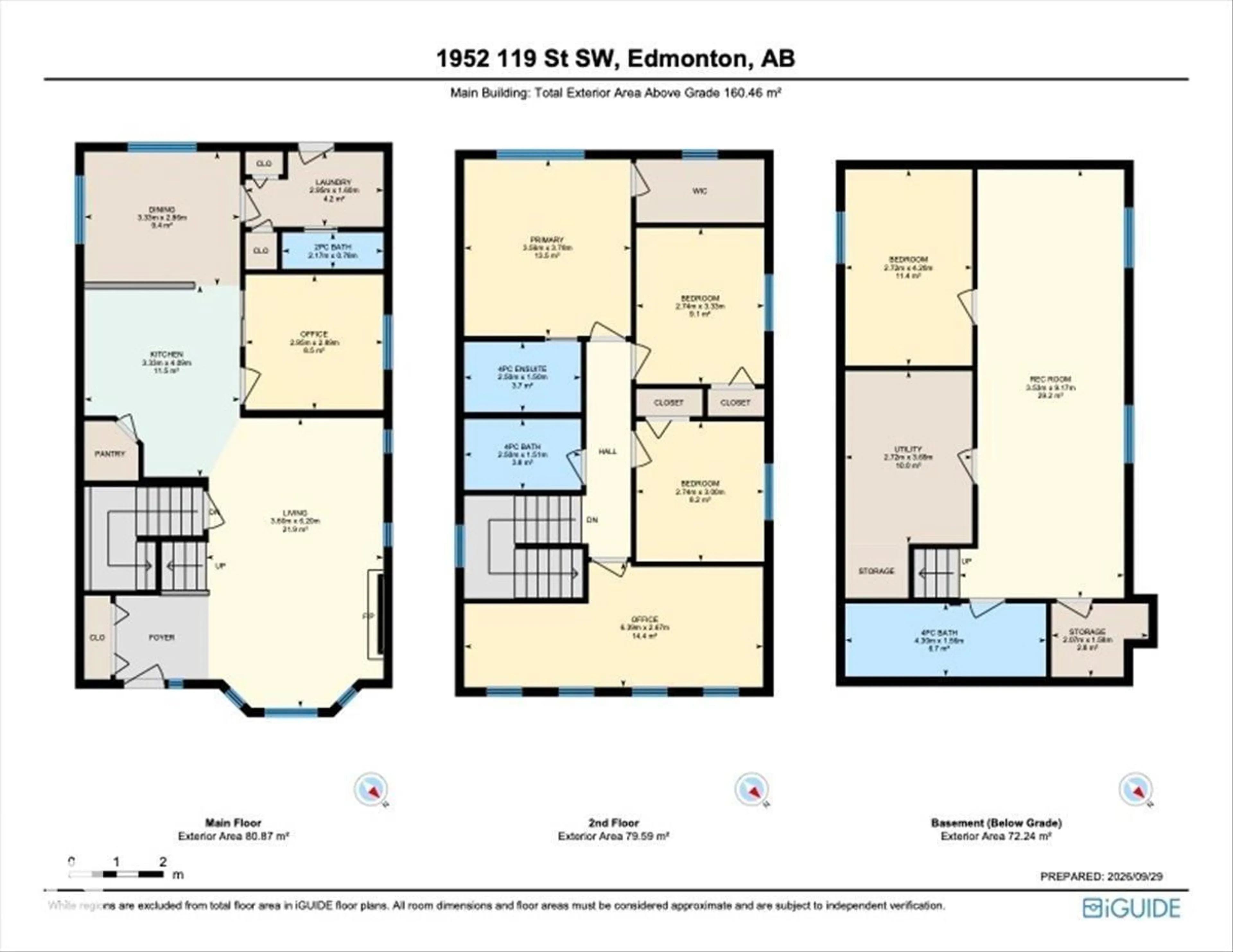 Floor plan for 1952 119 ST, Edmonton Alberta T6W0E3