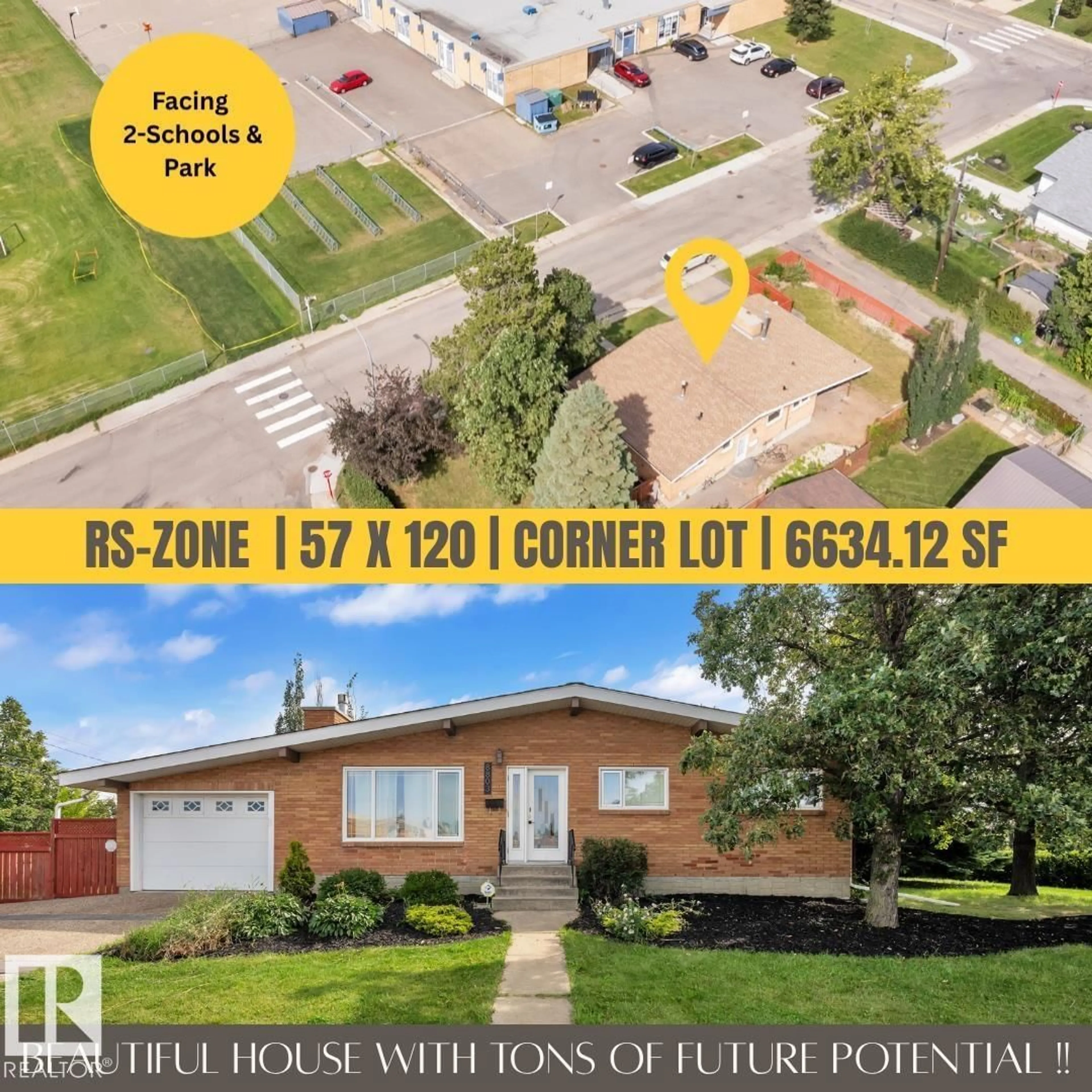 Home with brick exterior material, street for NW - 8803 68A ST, Edmonton Alberta T6B1T7