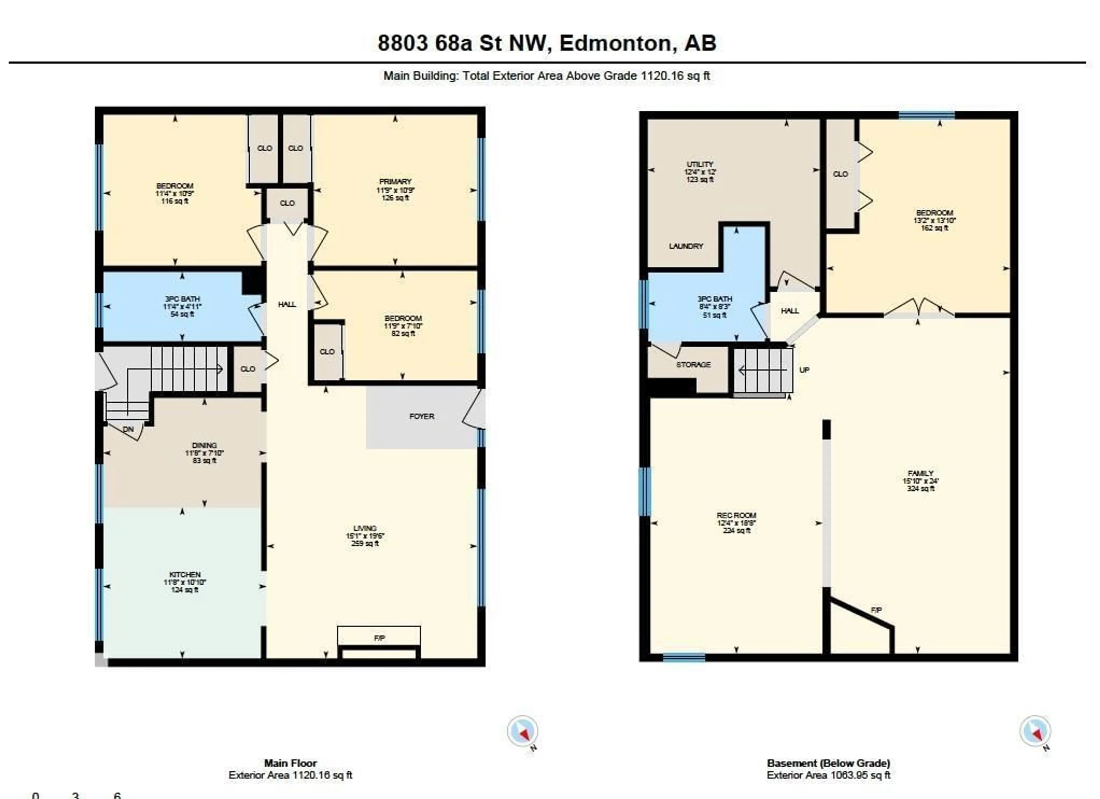 Floor plan for NW - 8803 68A ST, Edmonton Alberta T6B1T7