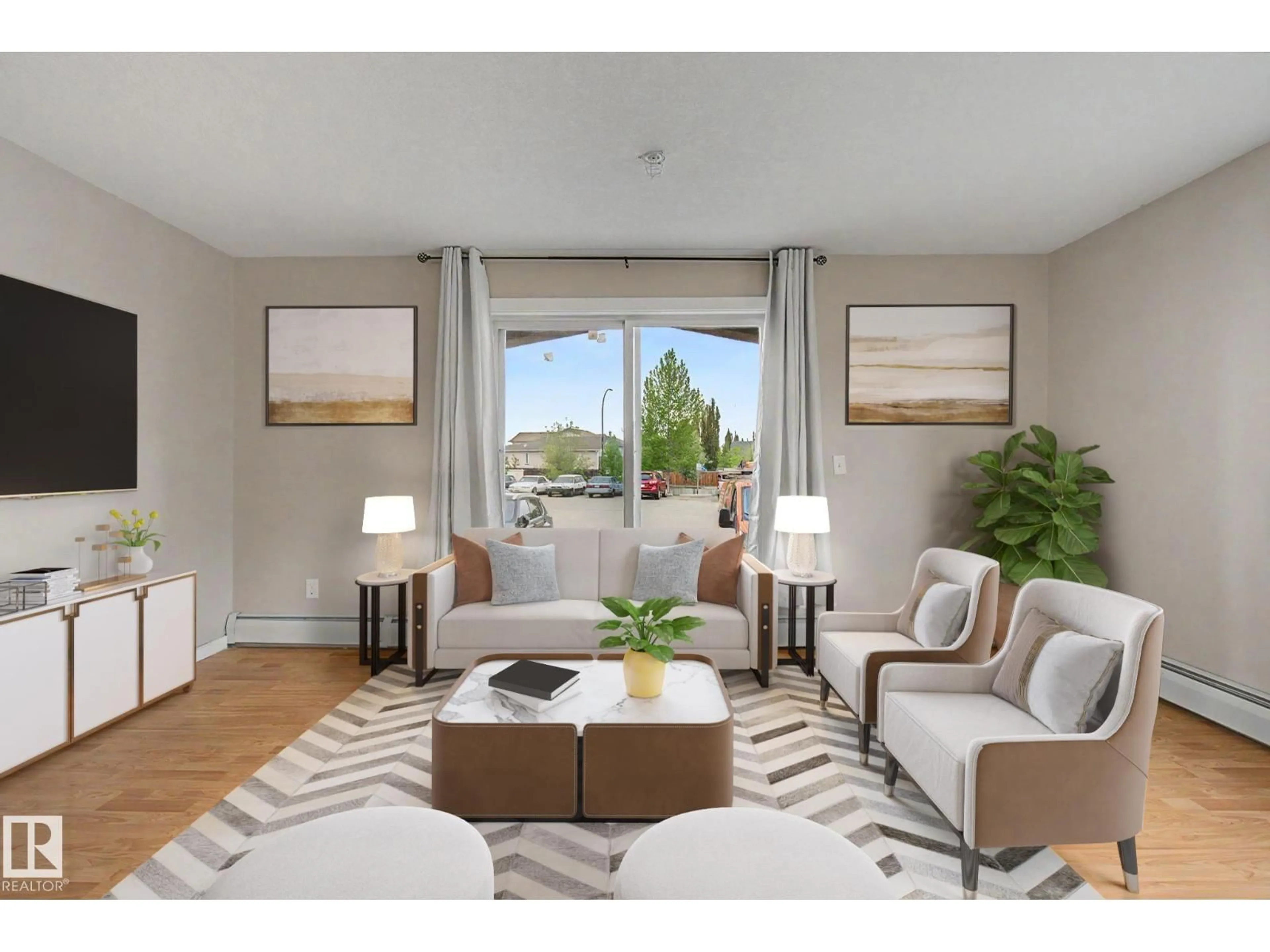 Living room with furniture, unknown for #105 - 240 SPRUCE RIDGE RD, Spruce Grove Alberta T7X0G5