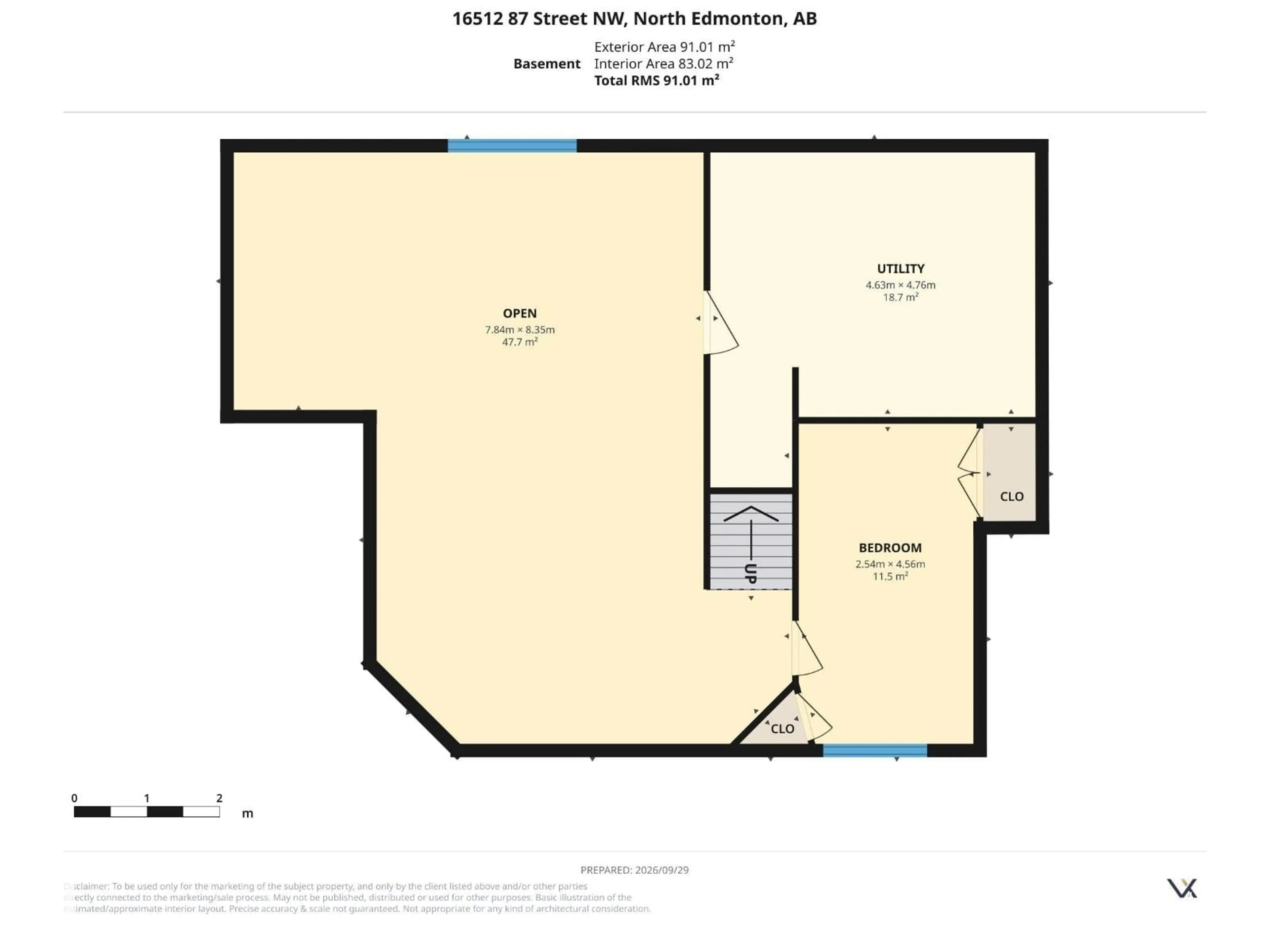 Floor plan for NW - 16512 87 ST, Edmonton Alberta T5Z3X1