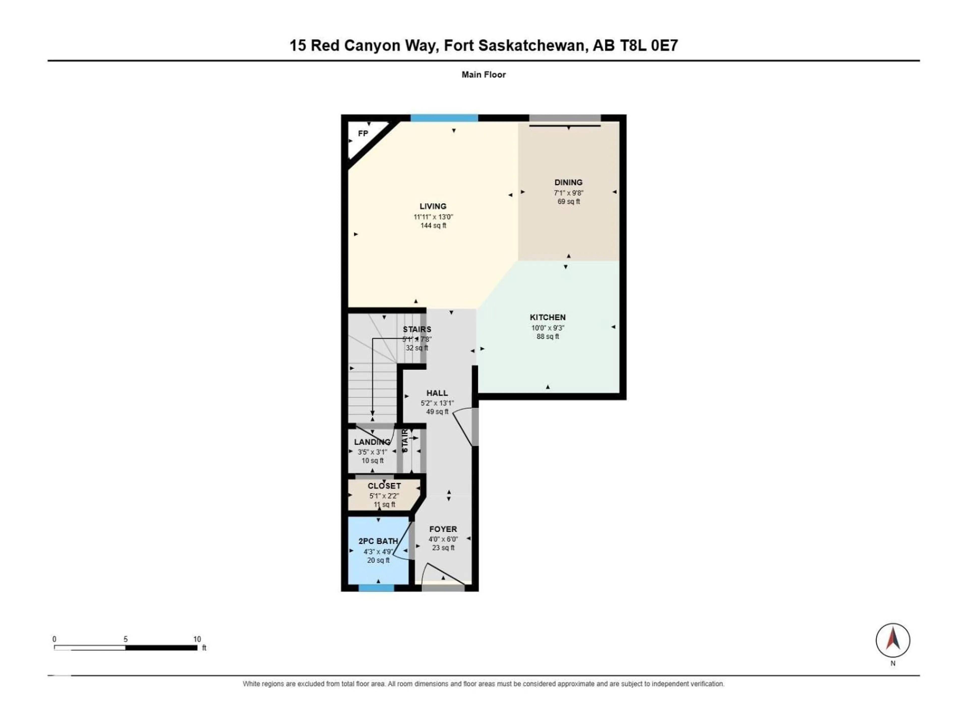 Floor plan for 15 RED CANYON WY, Fort Saskatchewan Alberta T8L0E7