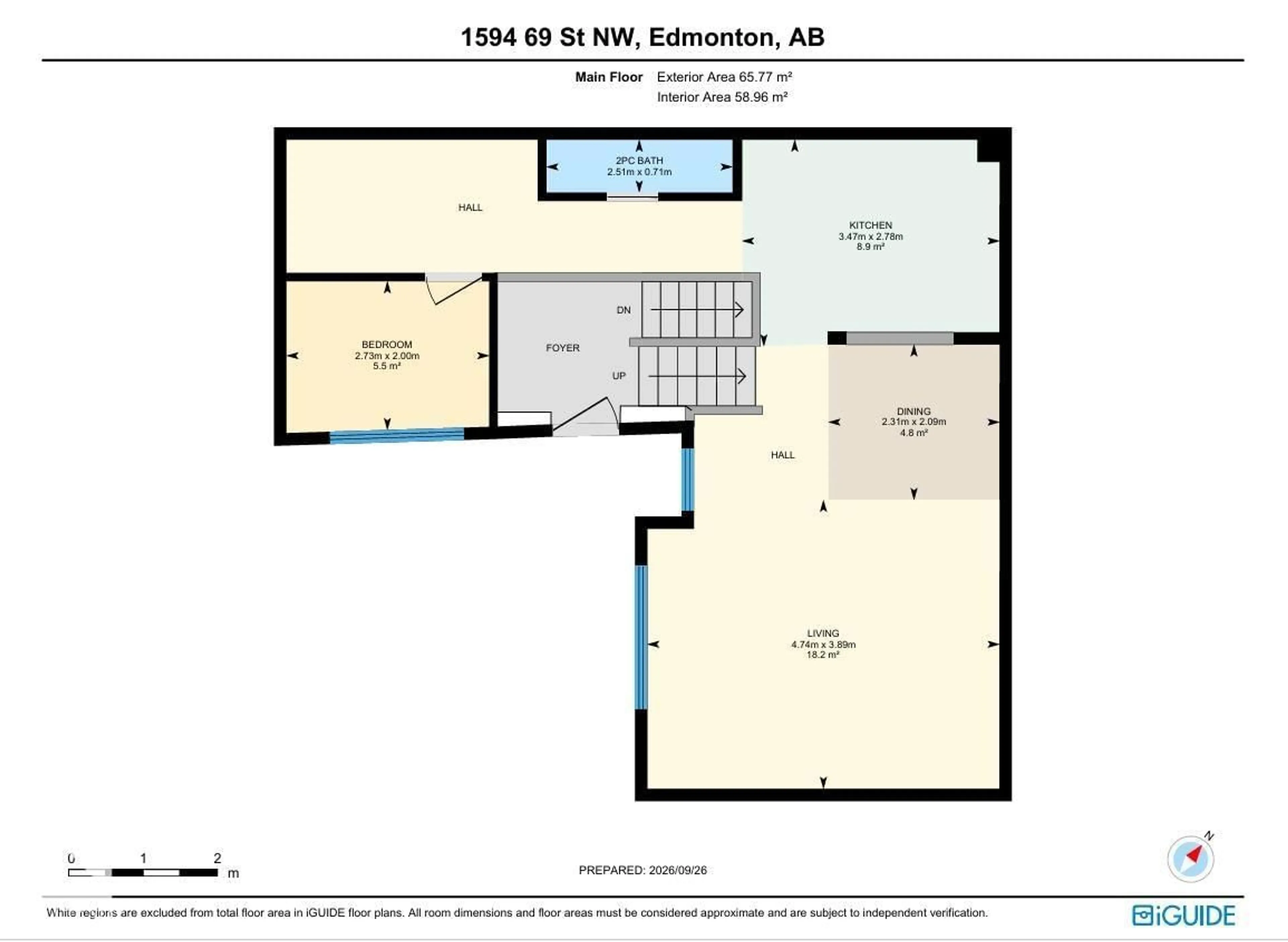Floor plan for 1594 69 STREET NW, Edmonton Alberta T6K3R3