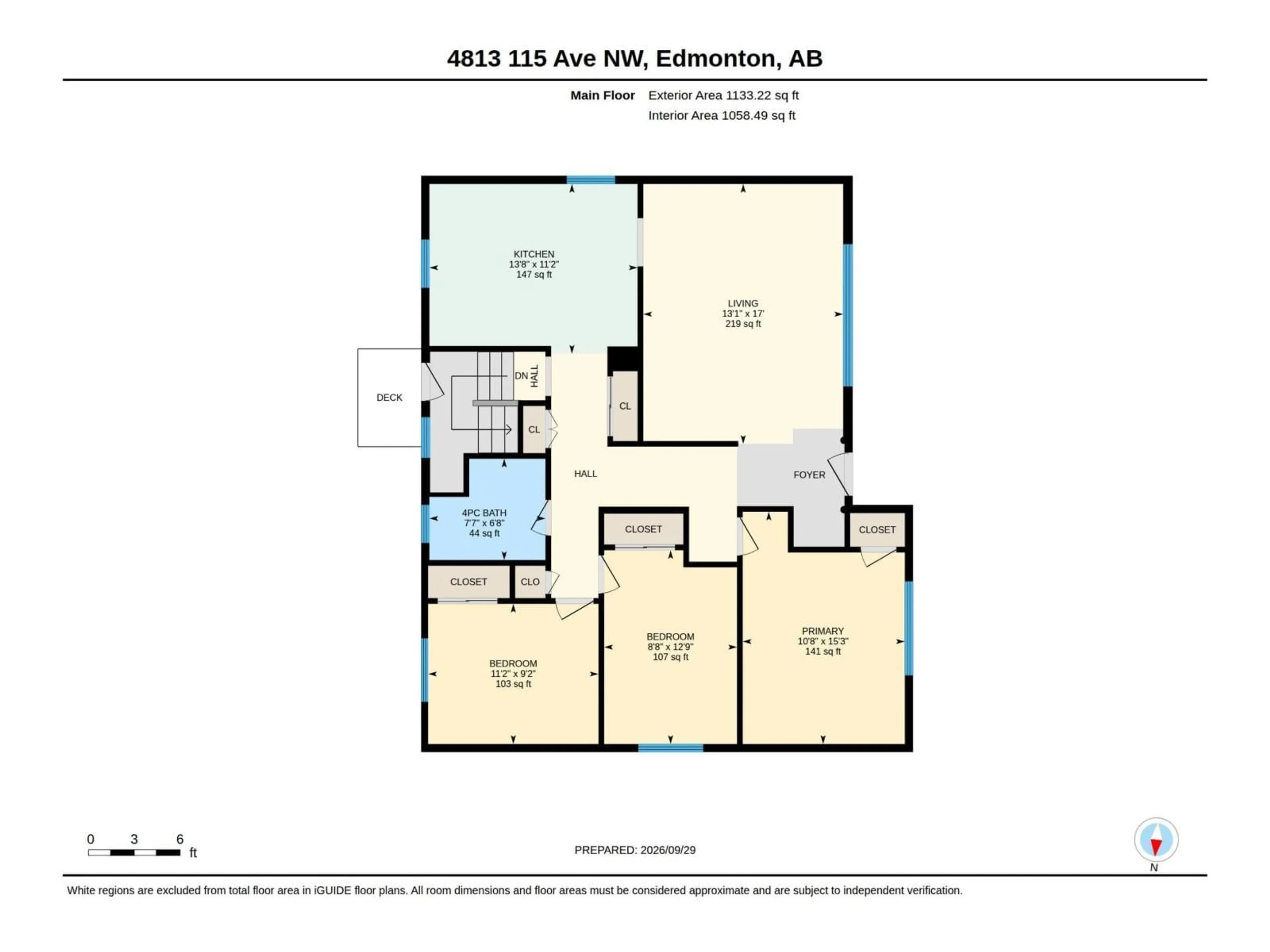 Floor plan for NW - 4813 115 AV, Edmonton Alberta T5W0W3