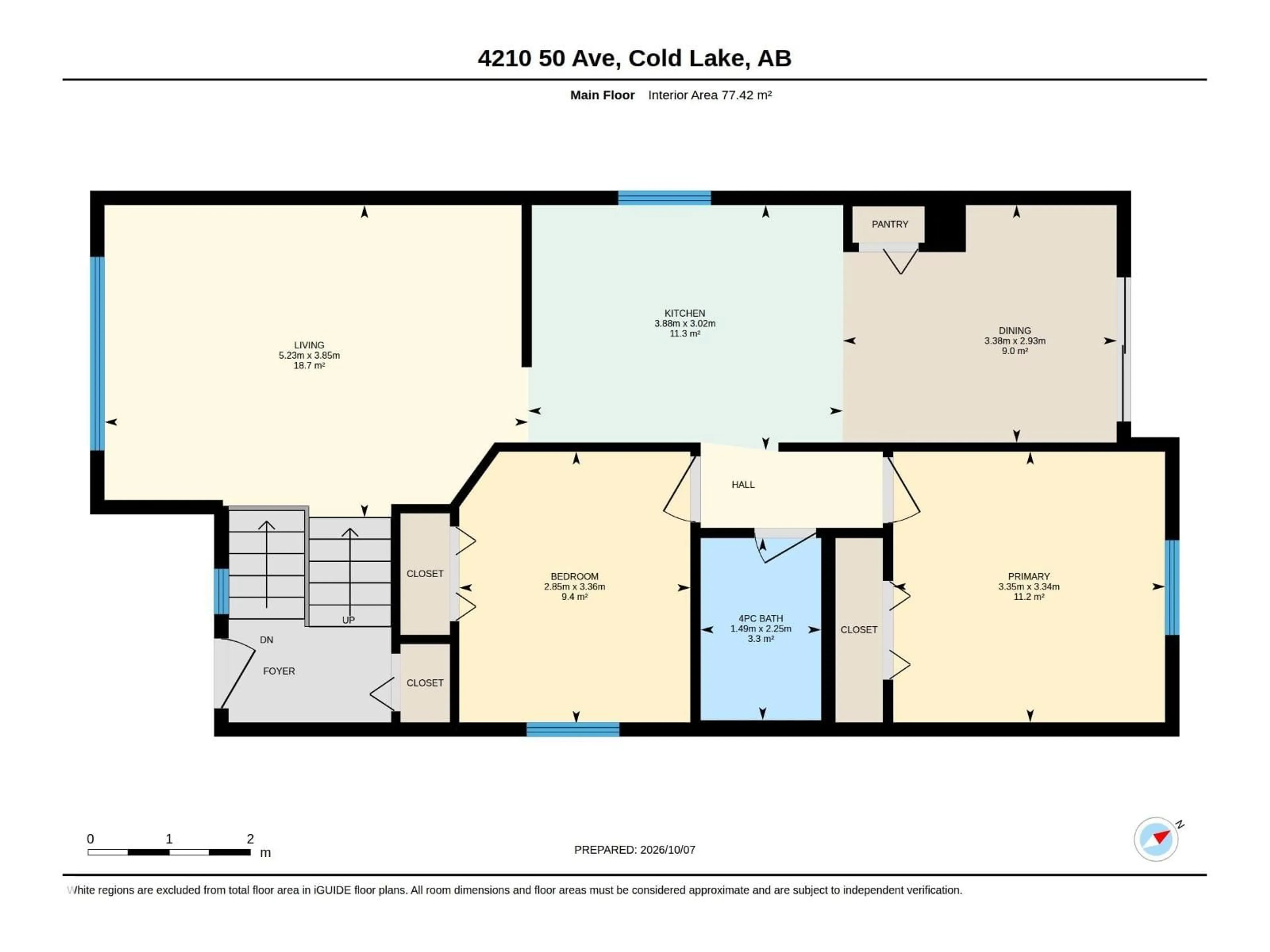 Floor plan for 4210 50 AV, Cold Lake Alberta T9M2B3