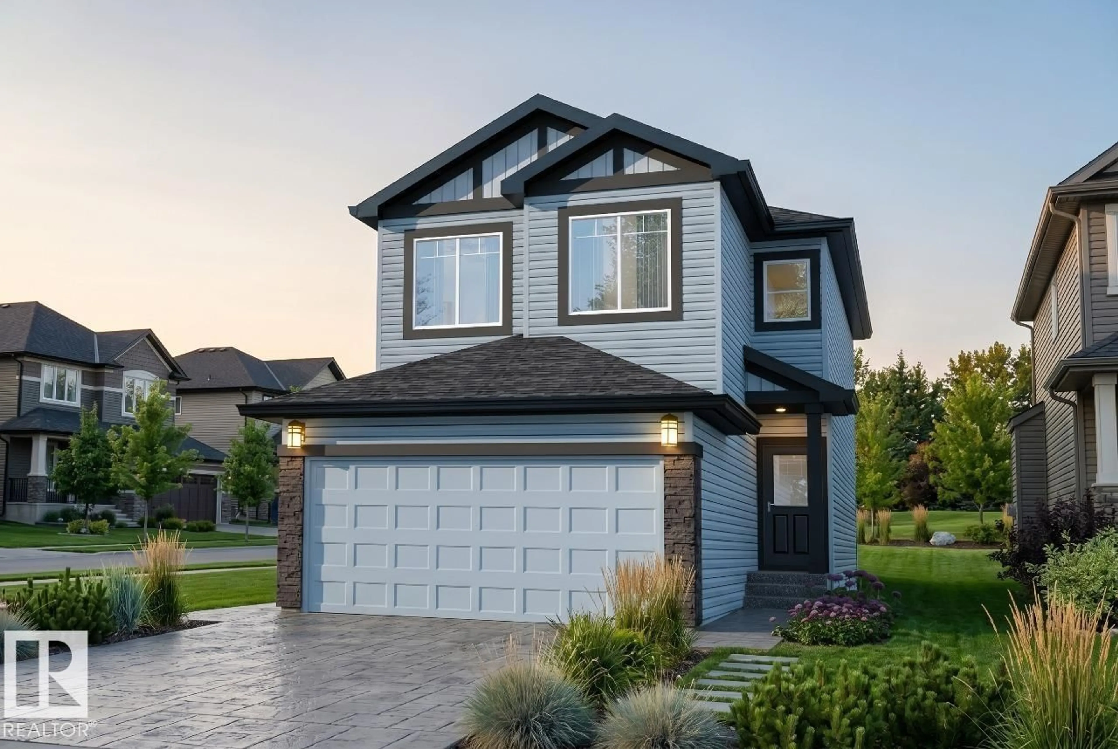 Home with vinyl exterior material, street for NW - 1843 188 STREET, Edmonton Alberta T6M3N6