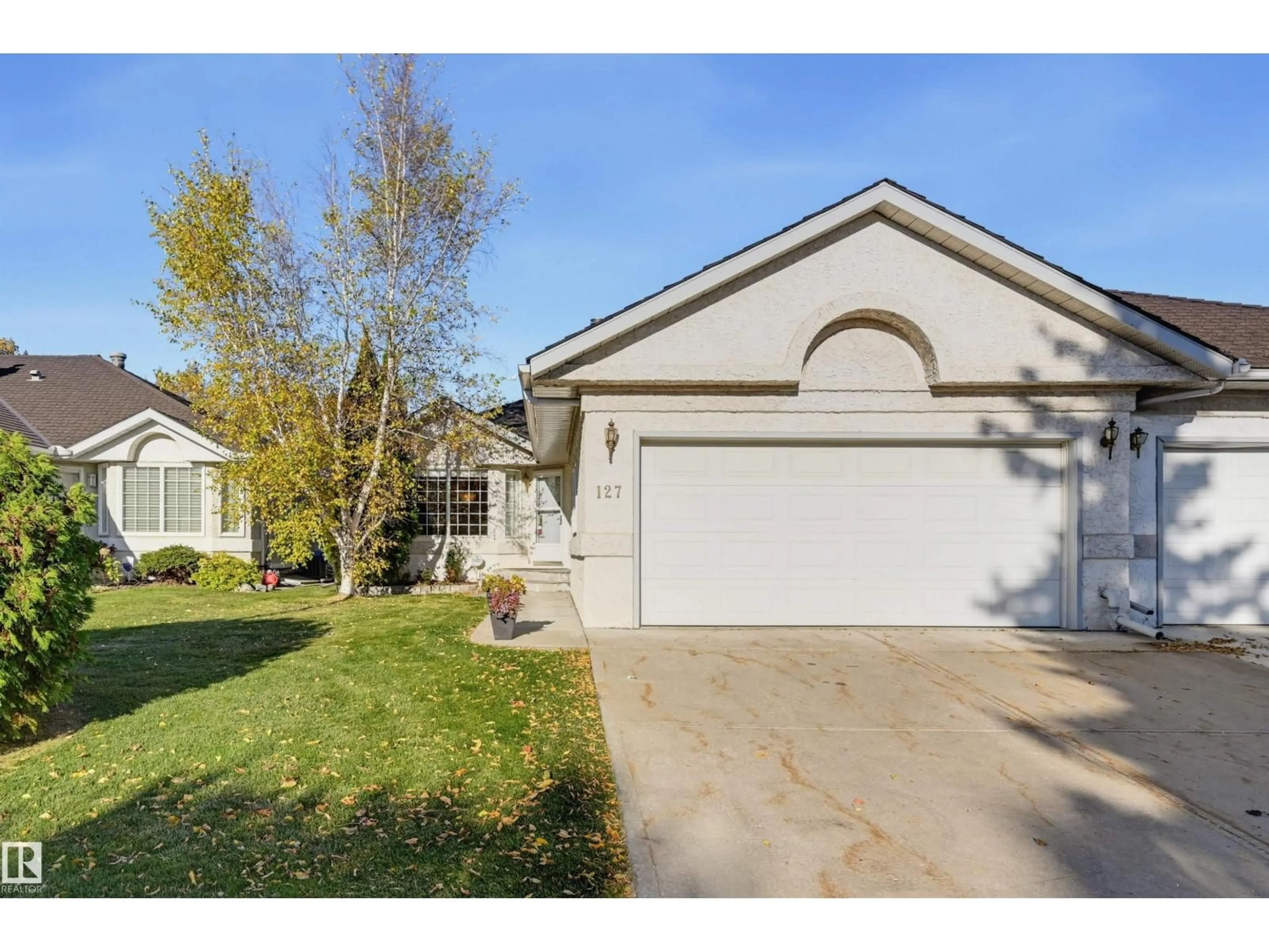 Home with vinyl exterior material, street for 127 IRONWOOD PL, Edmonton Alberta T6J6R4