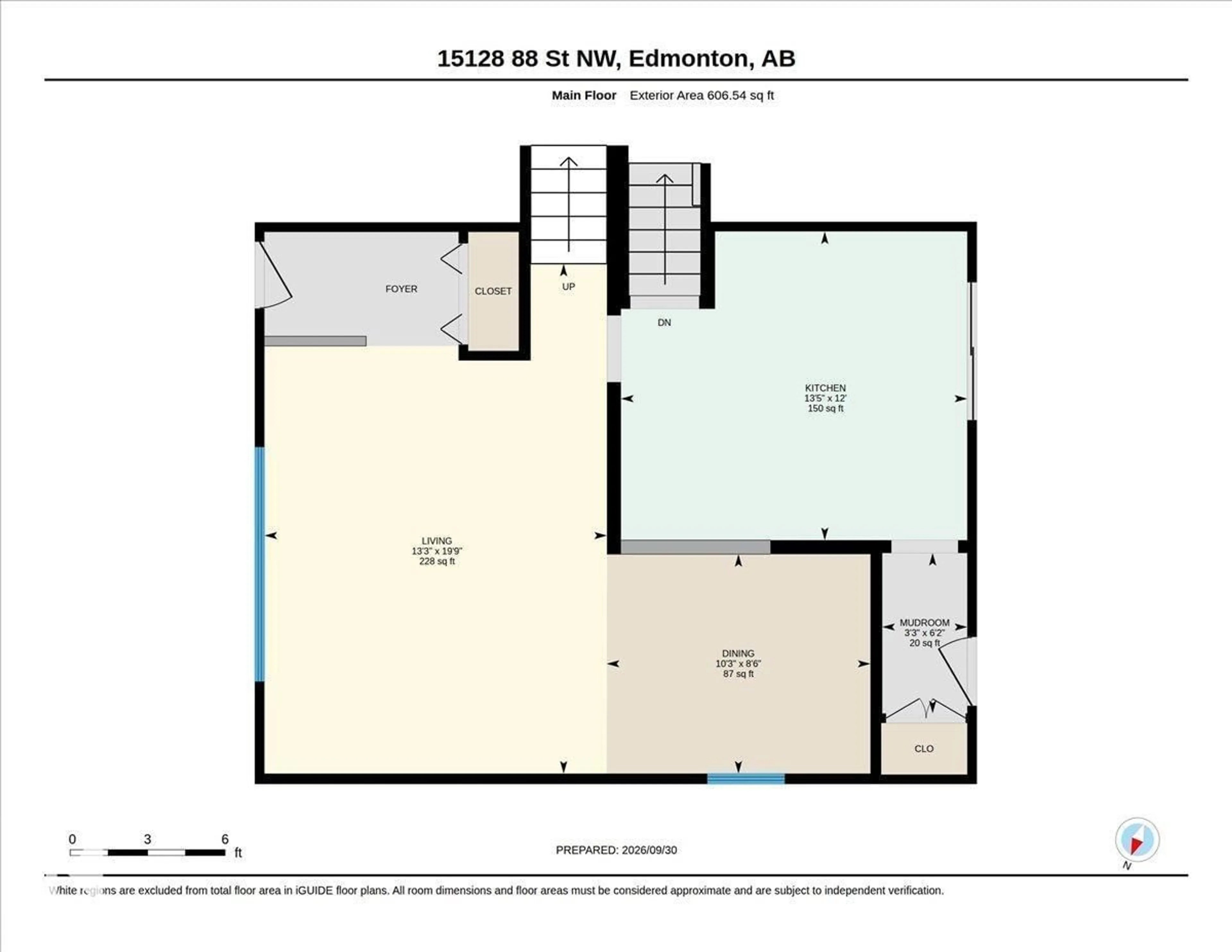 Floor plan for NW - 15128 88 ST, Edmonton Alberta T5E5T5