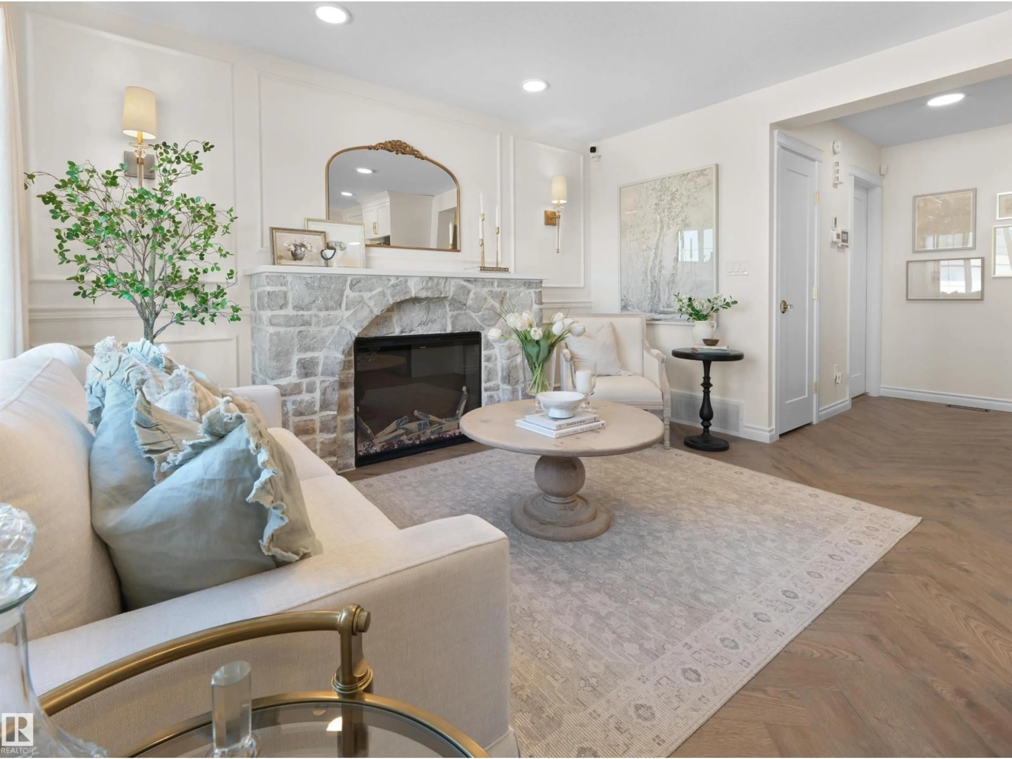Living room with furniture, ceramic/tile floor for 32 17319 5 ST NE, Edmonton Alberta T5Y4G2