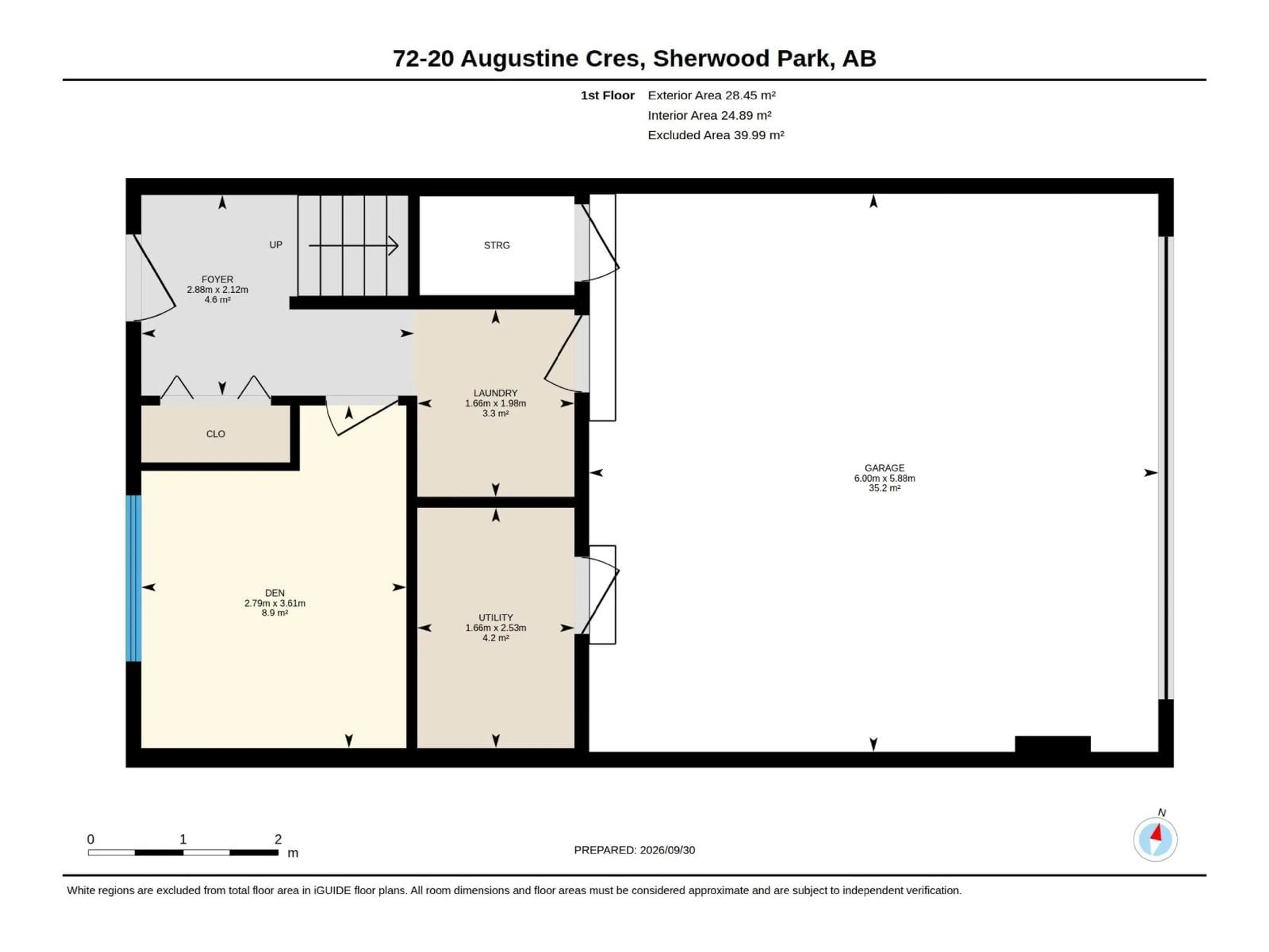 Floor plan for 72 AUGUSTINE CR, Sherwood Park Alberta T8H0Z8
