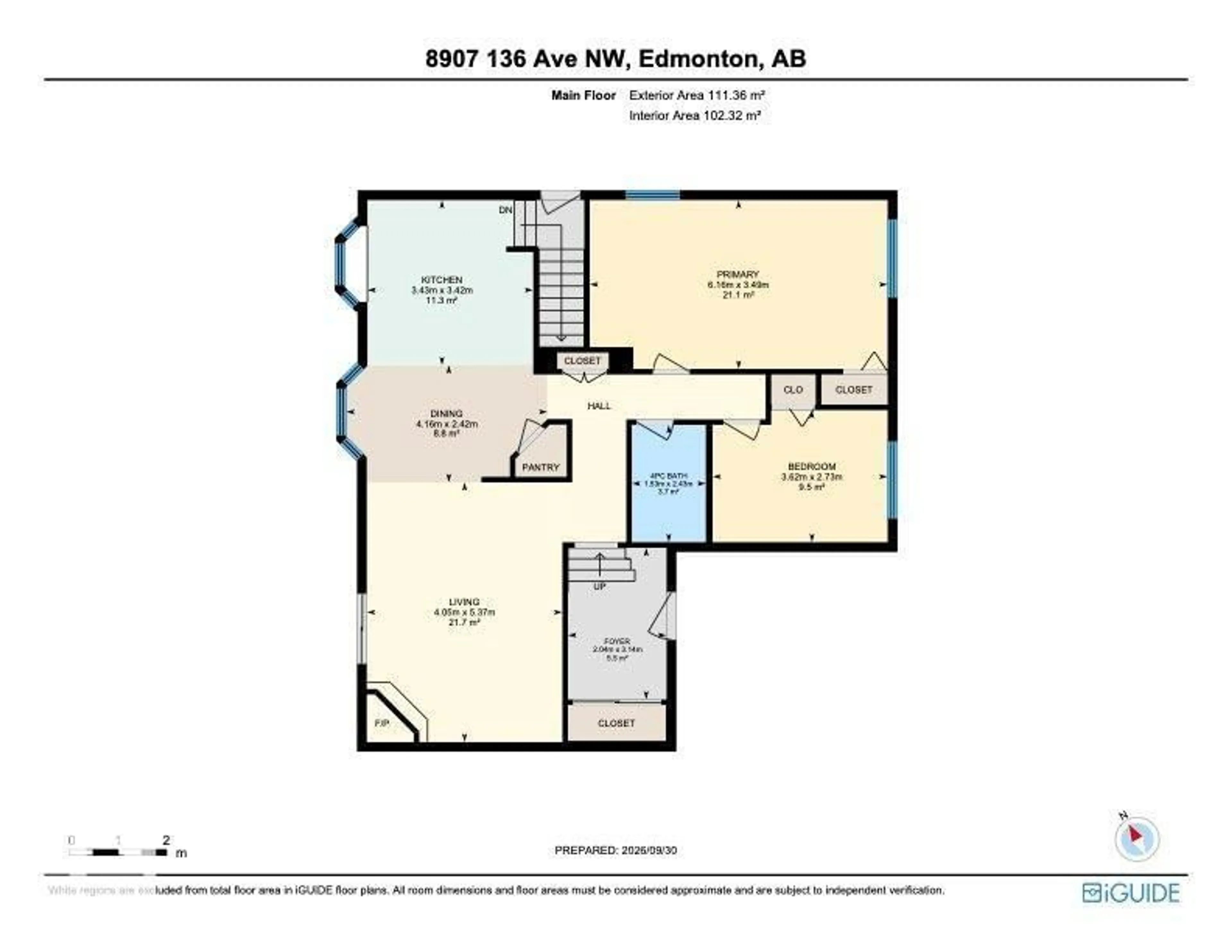 Floor plan for 8907 136 AV, Edmonton Alberta T5E1V5
