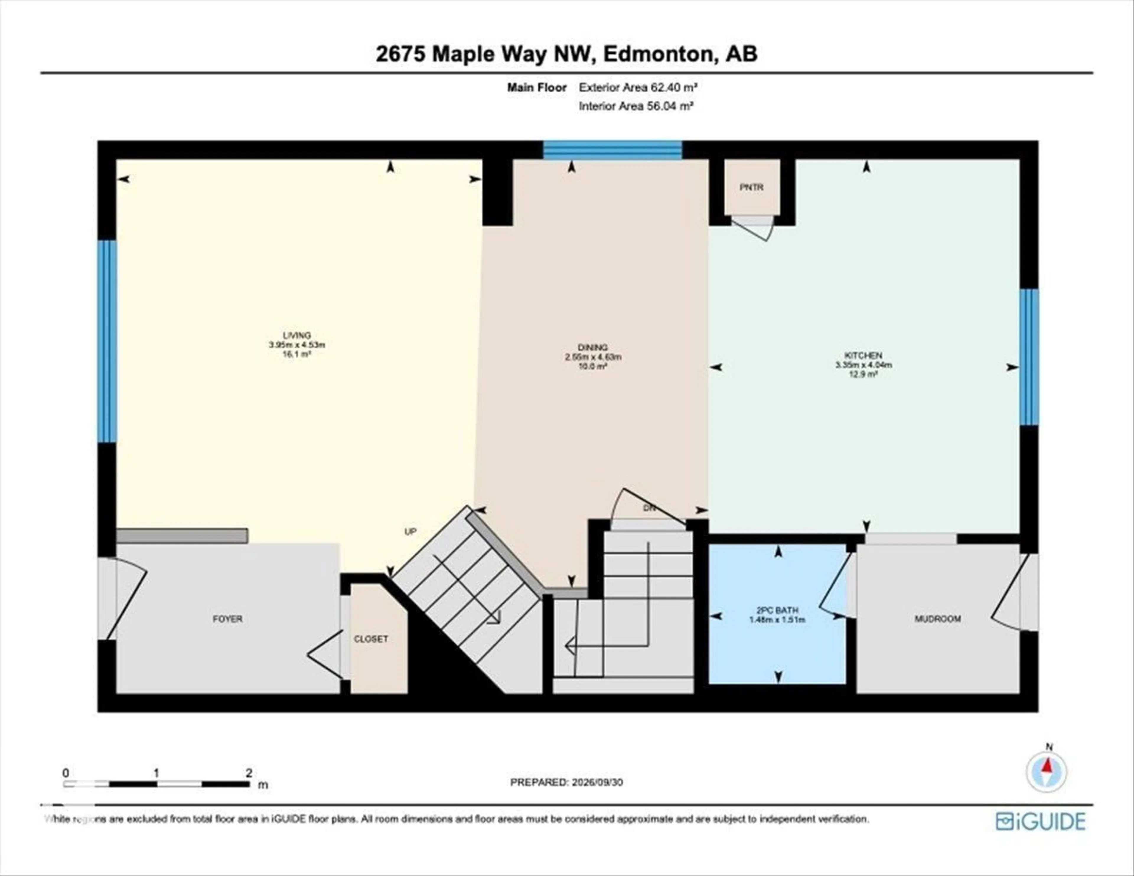 Floor plan for 2675 MAPLE WAY, Edmonton Alberta T6T2C8