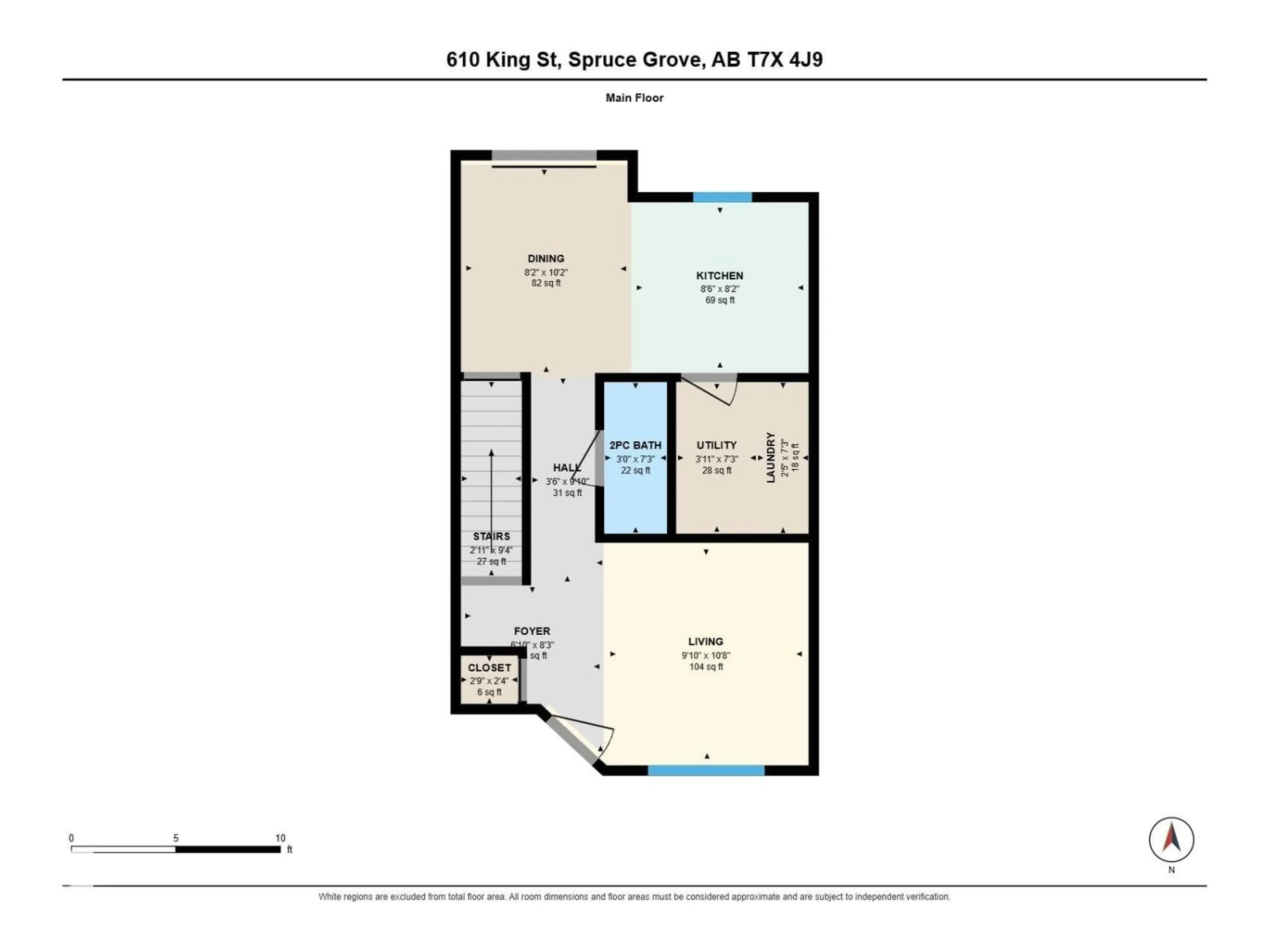 Floor plan for #408 - 610 KING ST, Spruce Grove Alberta T7X4J9