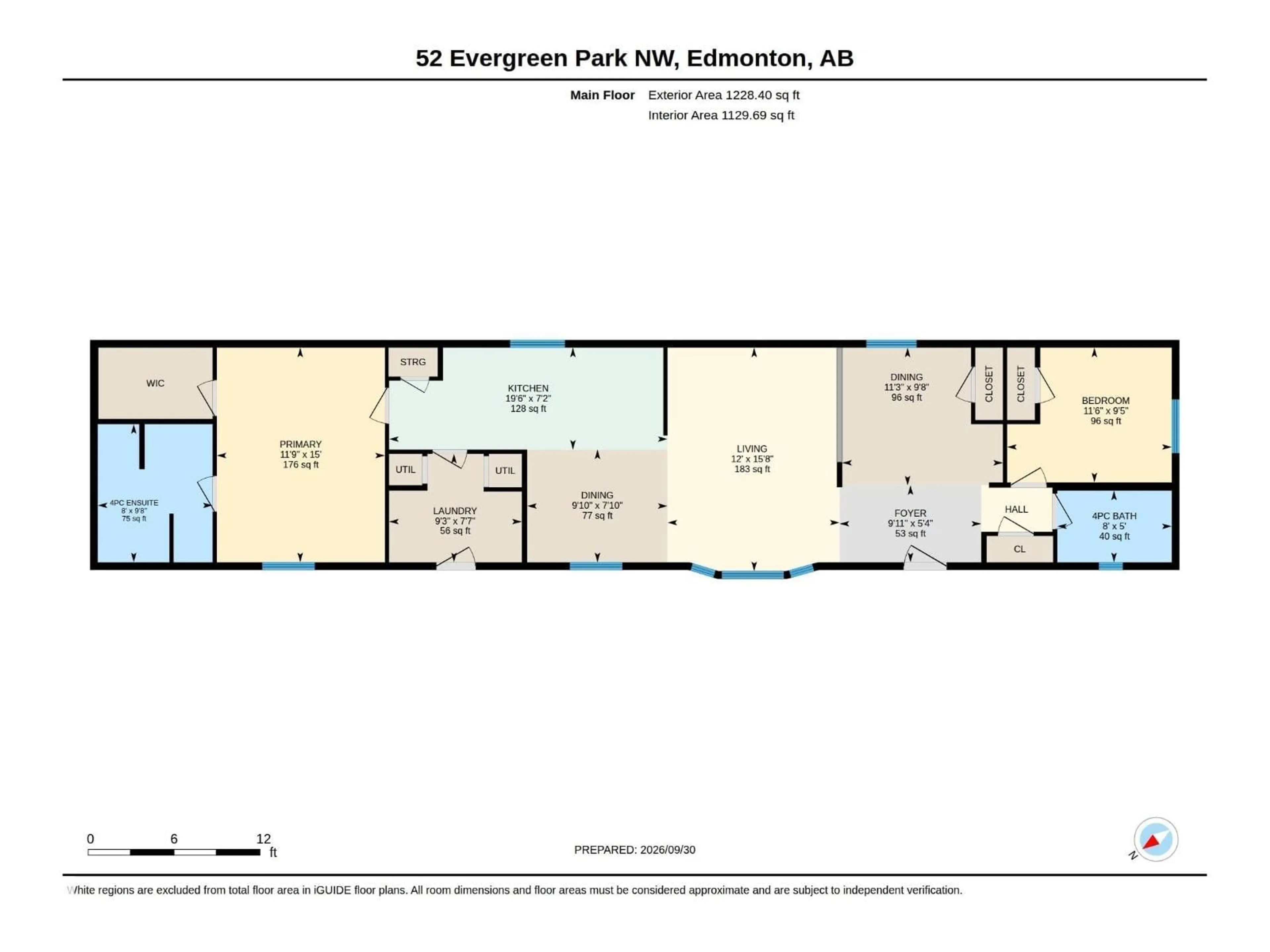 Floor plan for 52 EVERGREEN PARK NW, Edmonton Alberta T5Y4M2