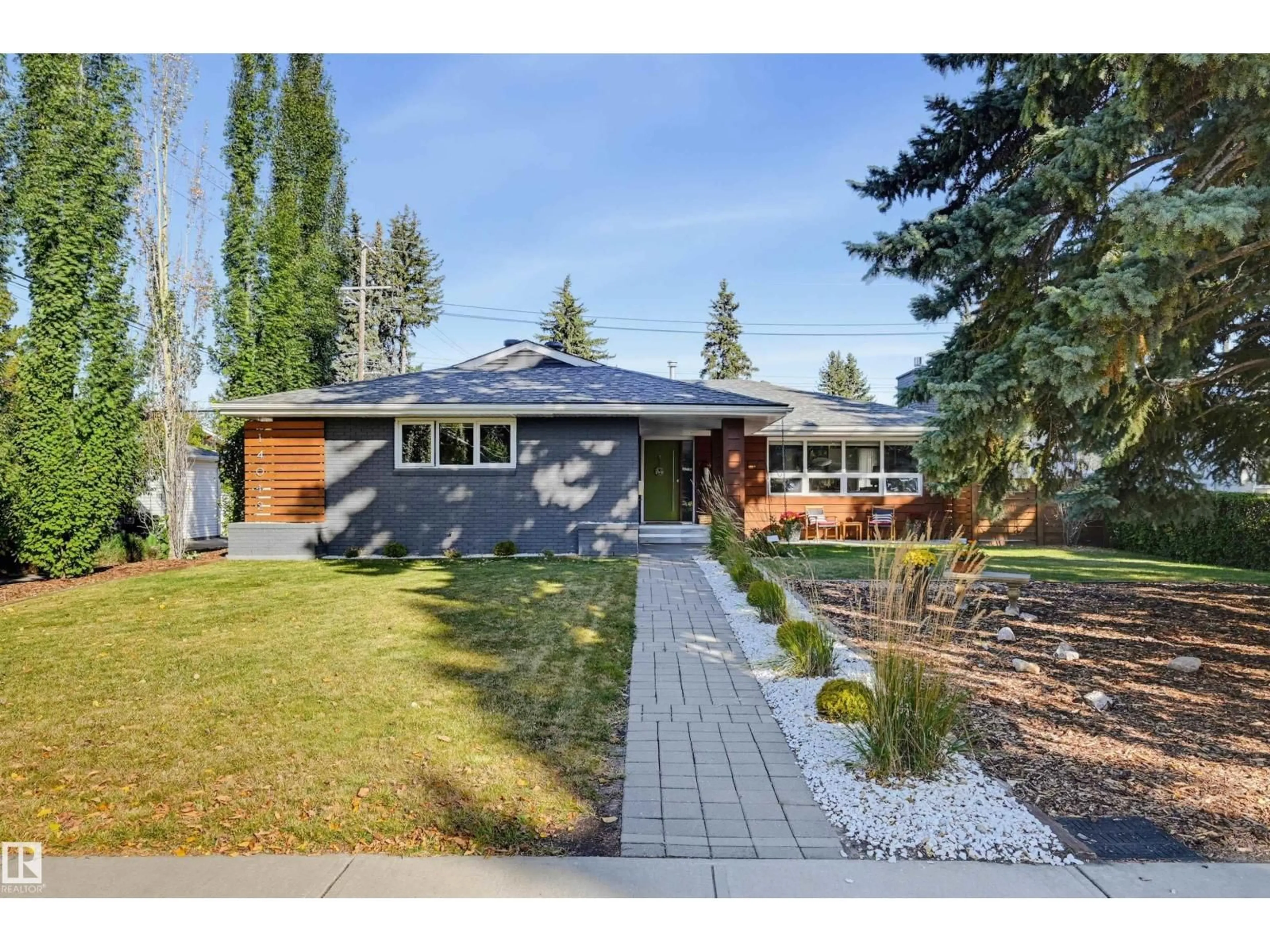 Home with brick exterior material, street for 14012 80 AV, Edmonton Alberta T5R3J7