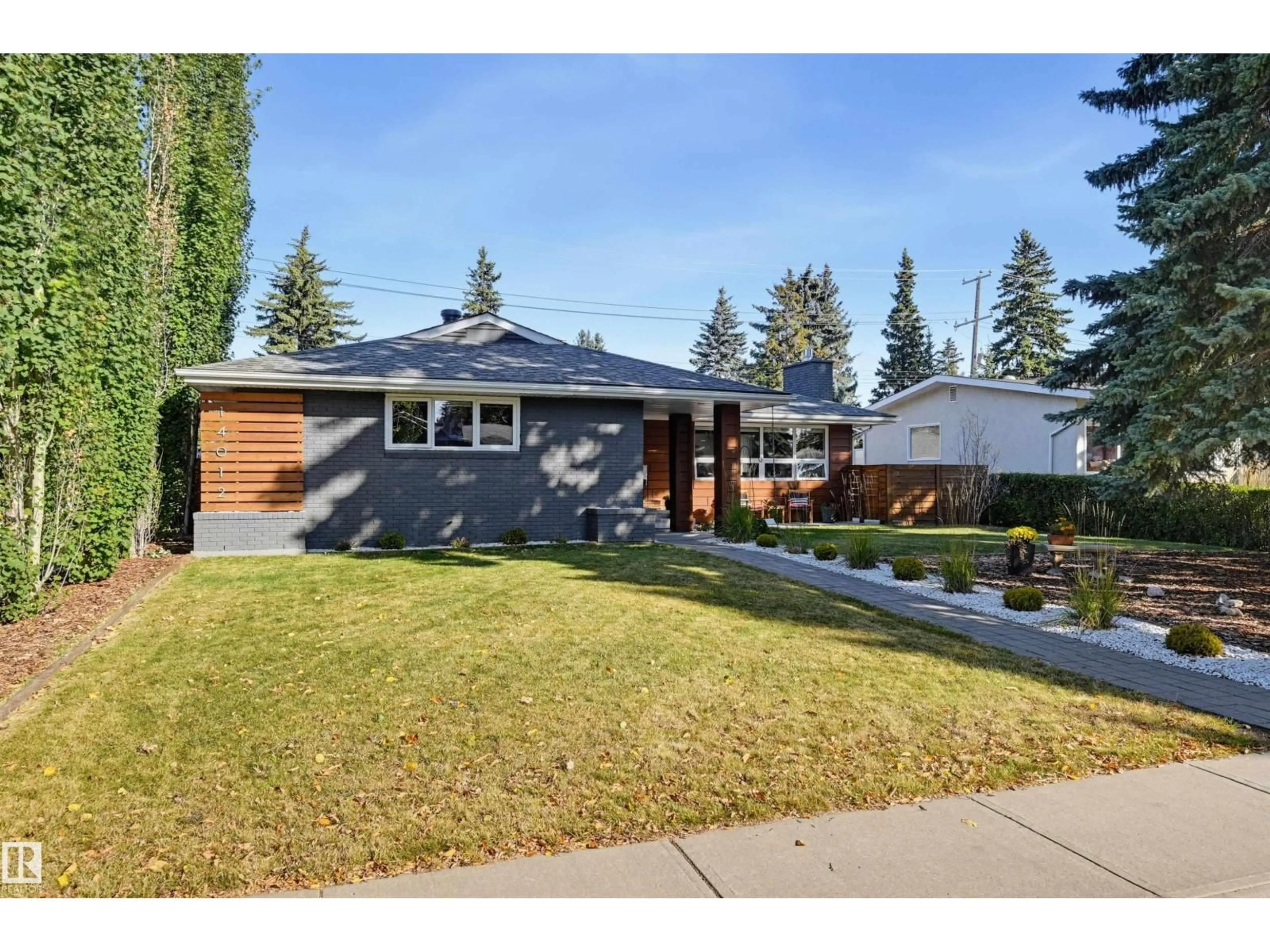 Home with brick exterior material, street for 14012 80 AV, Edmonton Alberta T5R3J7