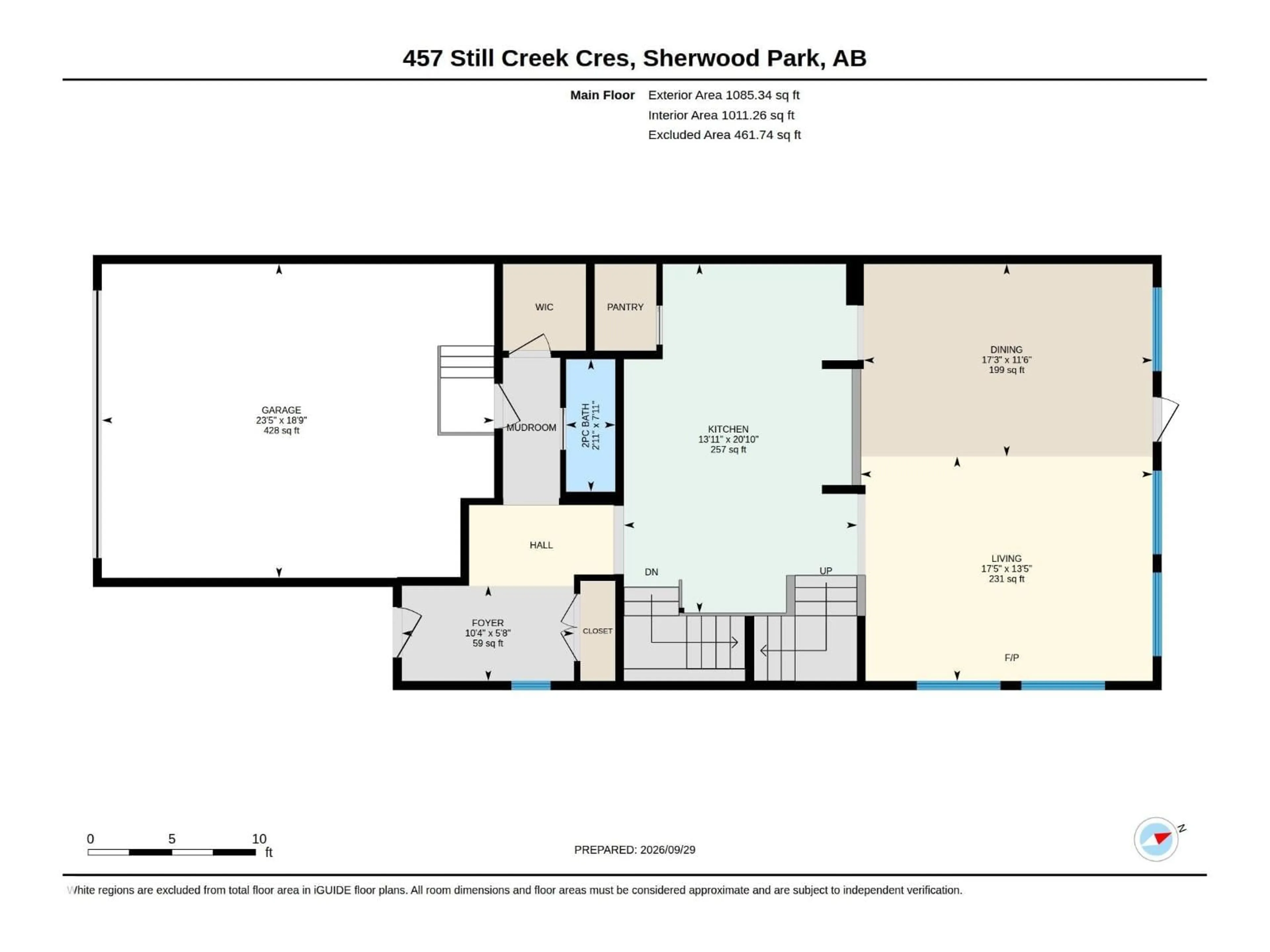 Floor plan for 457 STILL CREEK CR, Sherwood Park Alberta T8H0S6