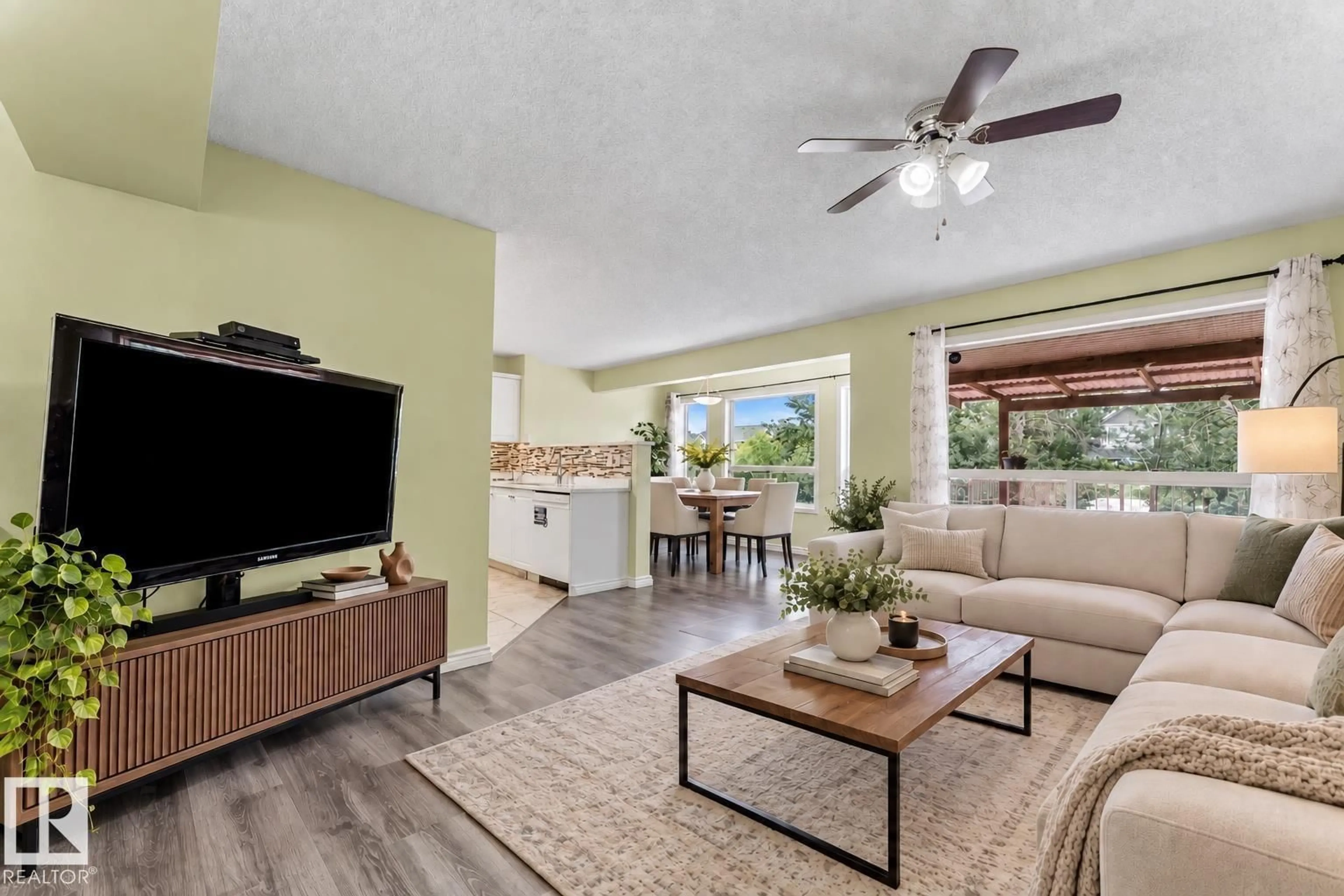 Living room with furniture, unknown for 13148 151 AV, Edmonton Alberta T6V1K8