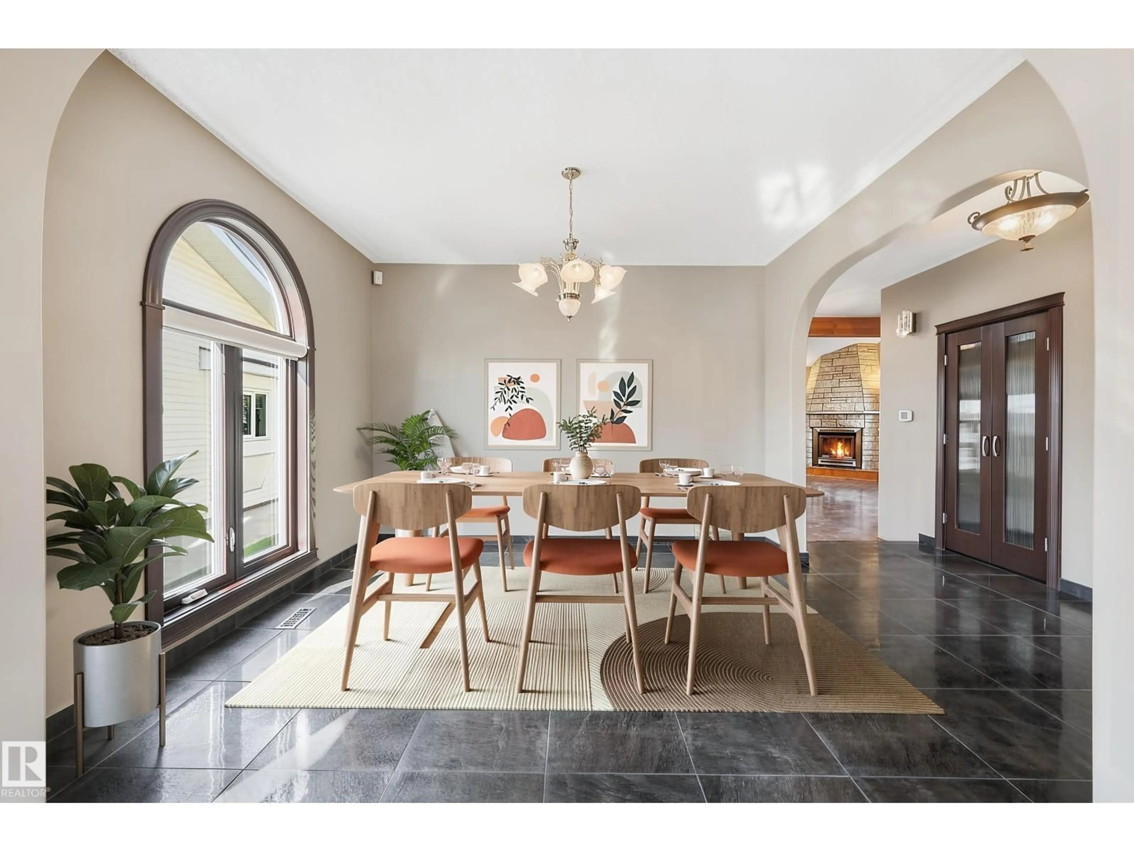 Dining room, ceramic/tile floor for NW - 7708 158 AV, Edmonton Alberta T5Z2R7