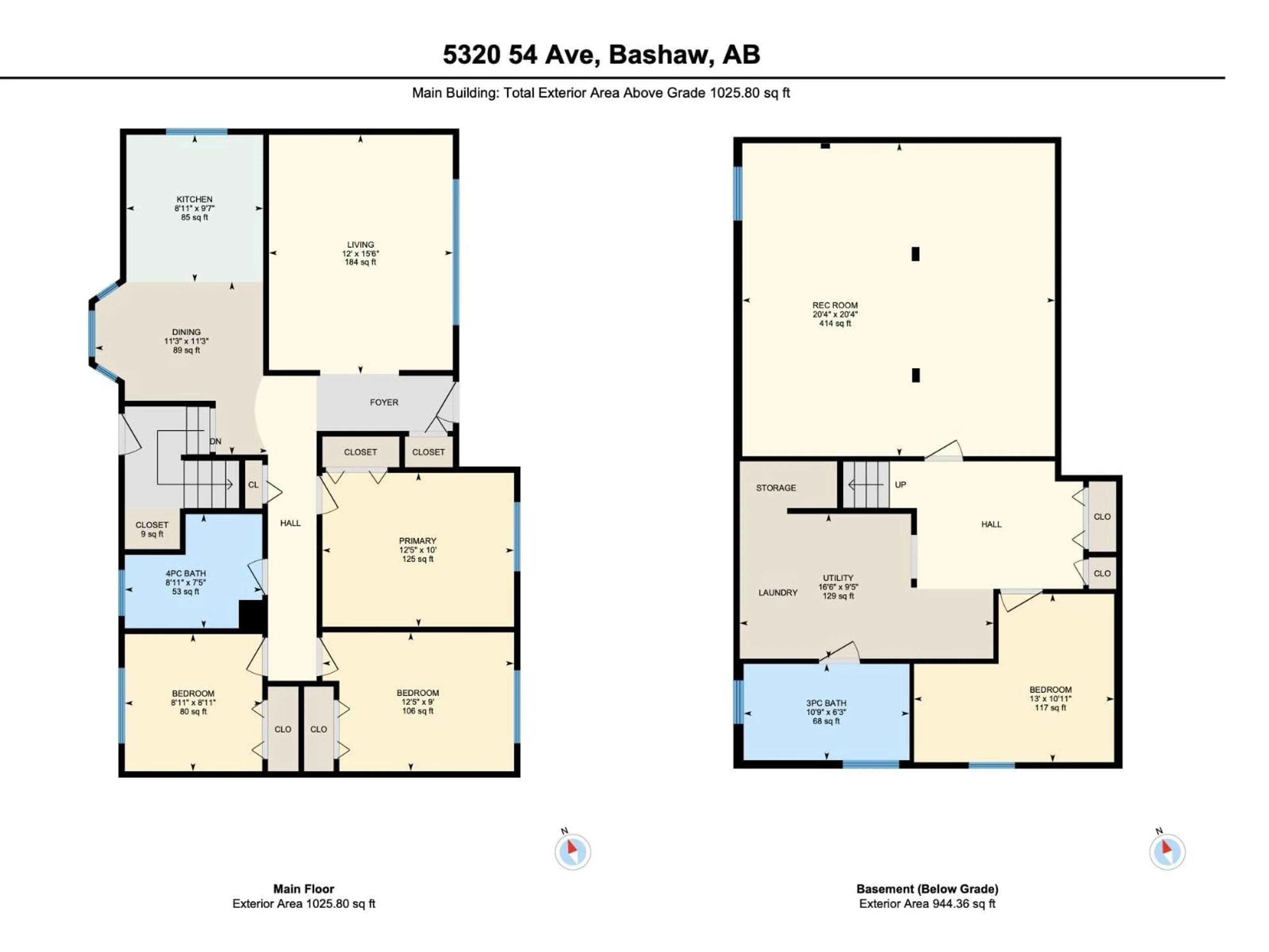 Floor plan for 5320 54 ST, Bashaw Alberta T0B0H0