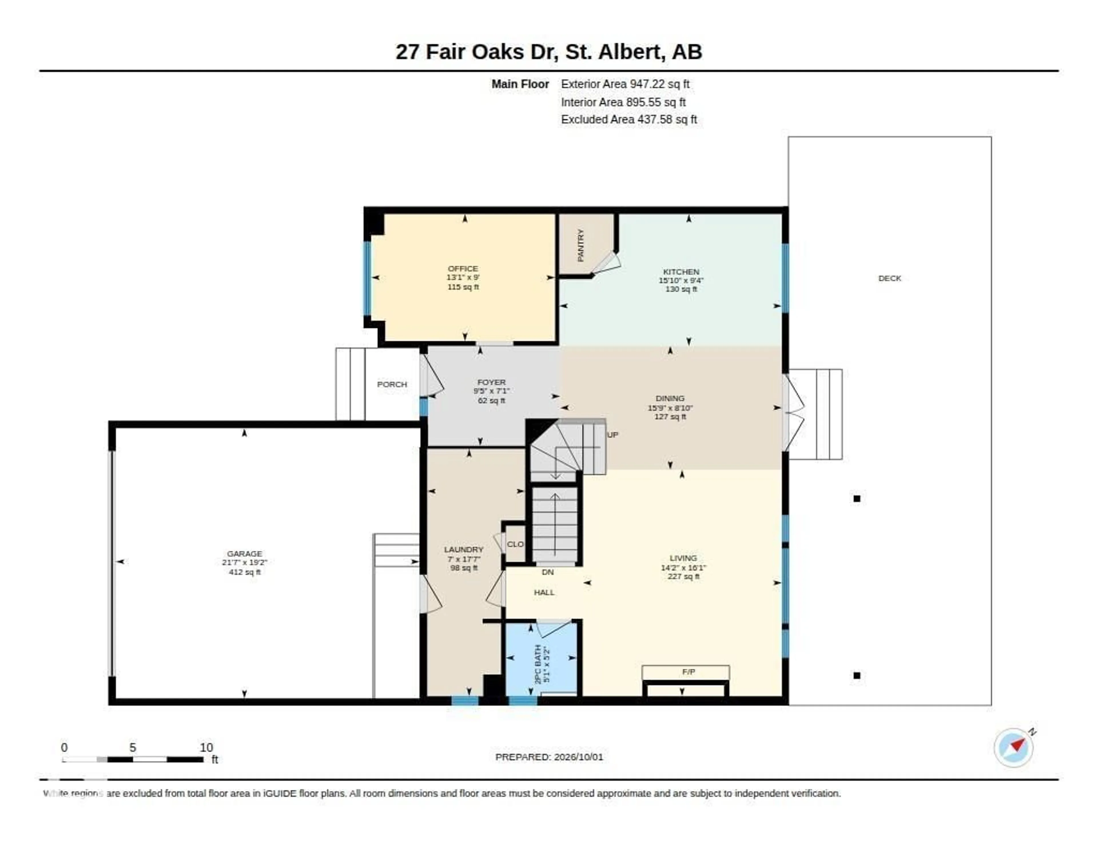 Floor plan for 27 FAIR OAKS DR, St. Albert Alberta T8N1P7