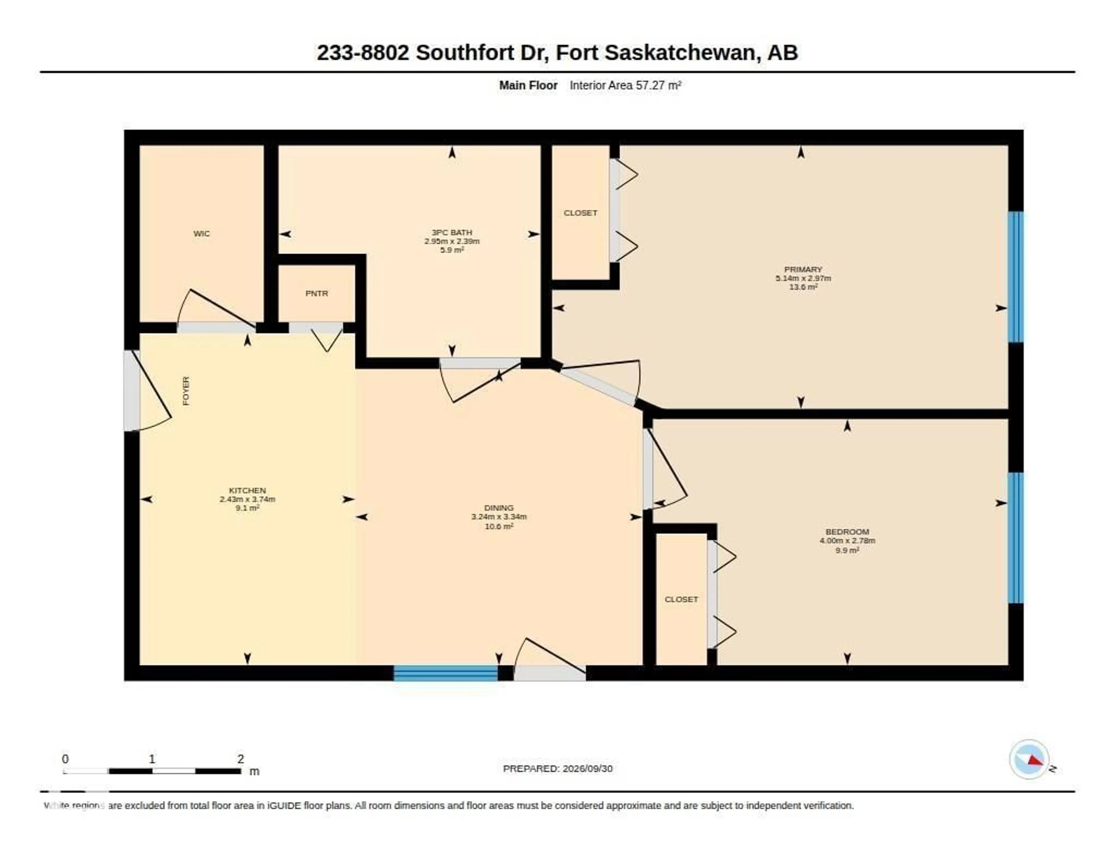 Floor plan for 8802 - 233 SOUTHFORT DR, Fort Saskatchewan Alberta T8L4R6