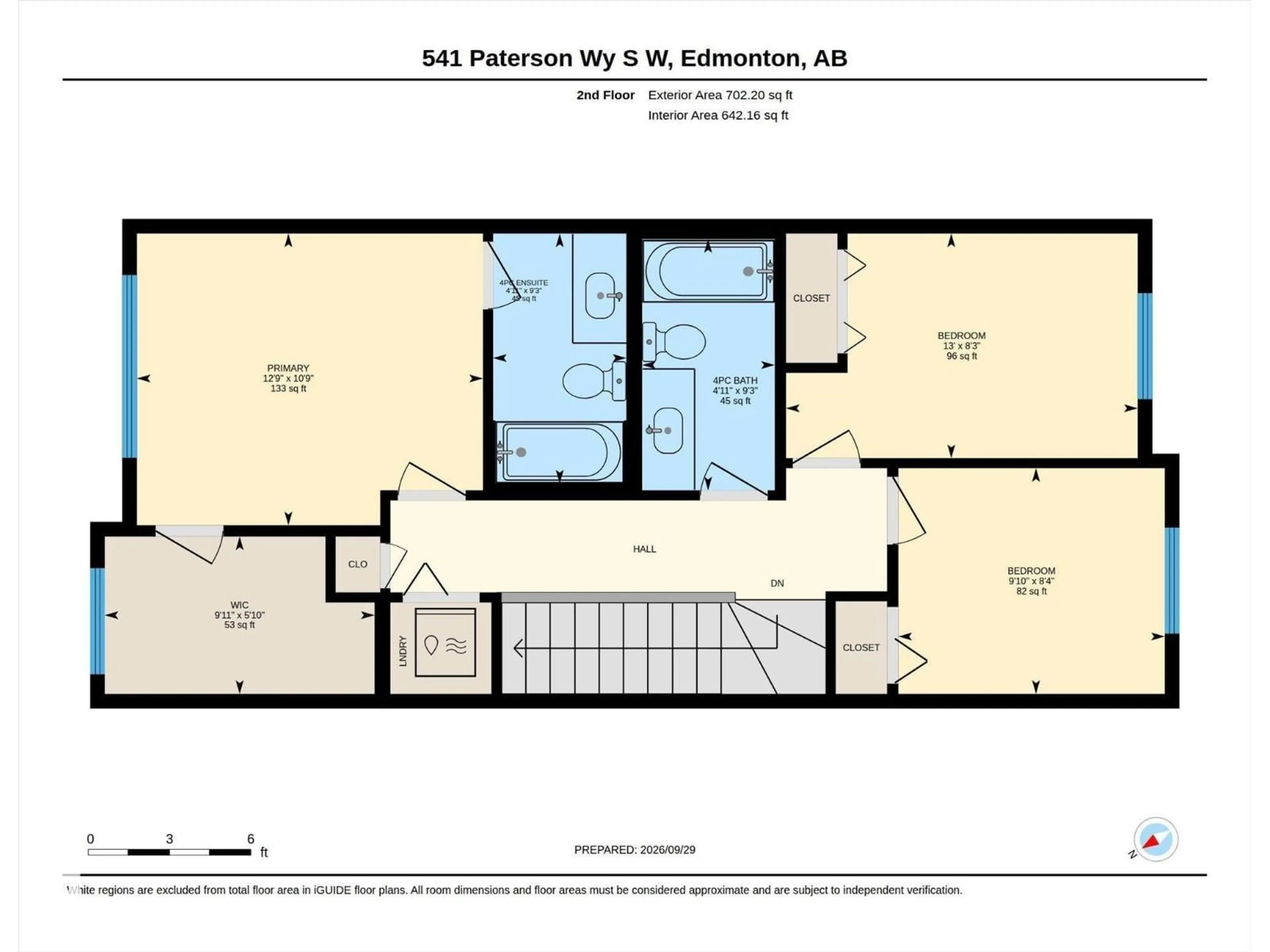 Floor plan for 541 PATERSON WY, Edmonton Alberta T6W4E1