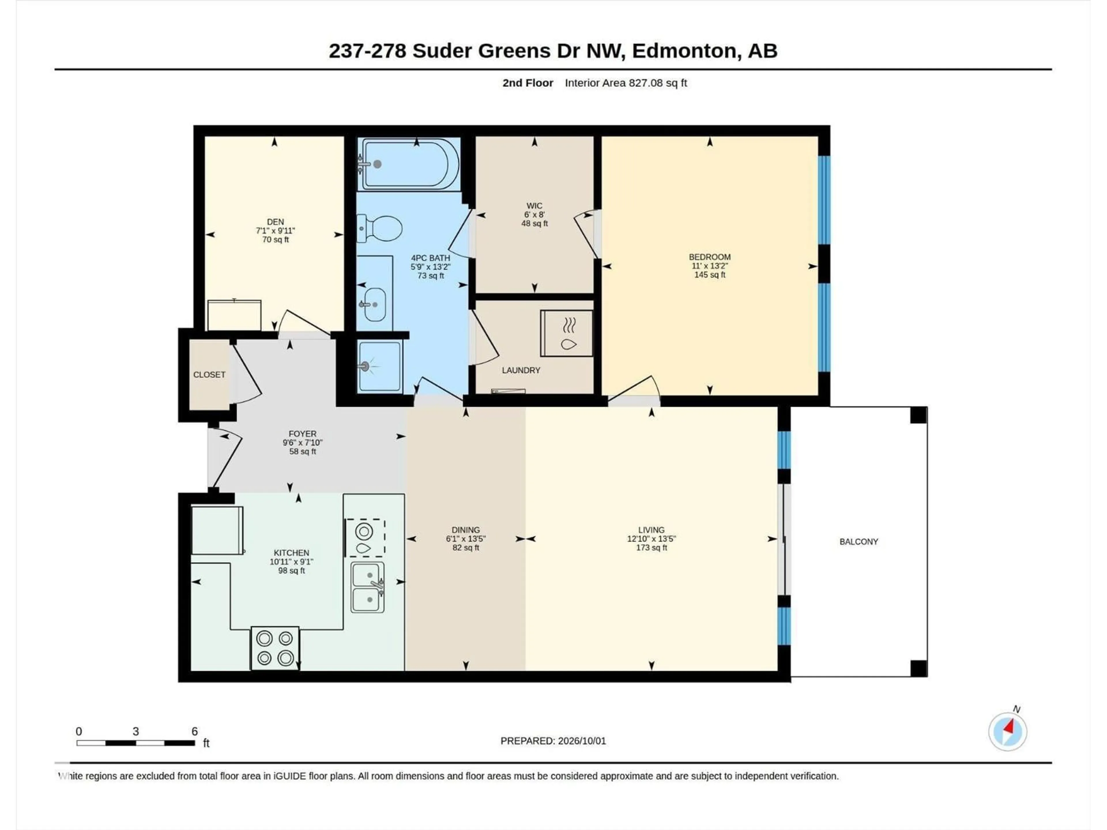 Floor plan for 278 - 237 SUDER GREENS DR, Edmonton Alberta T5T6V6