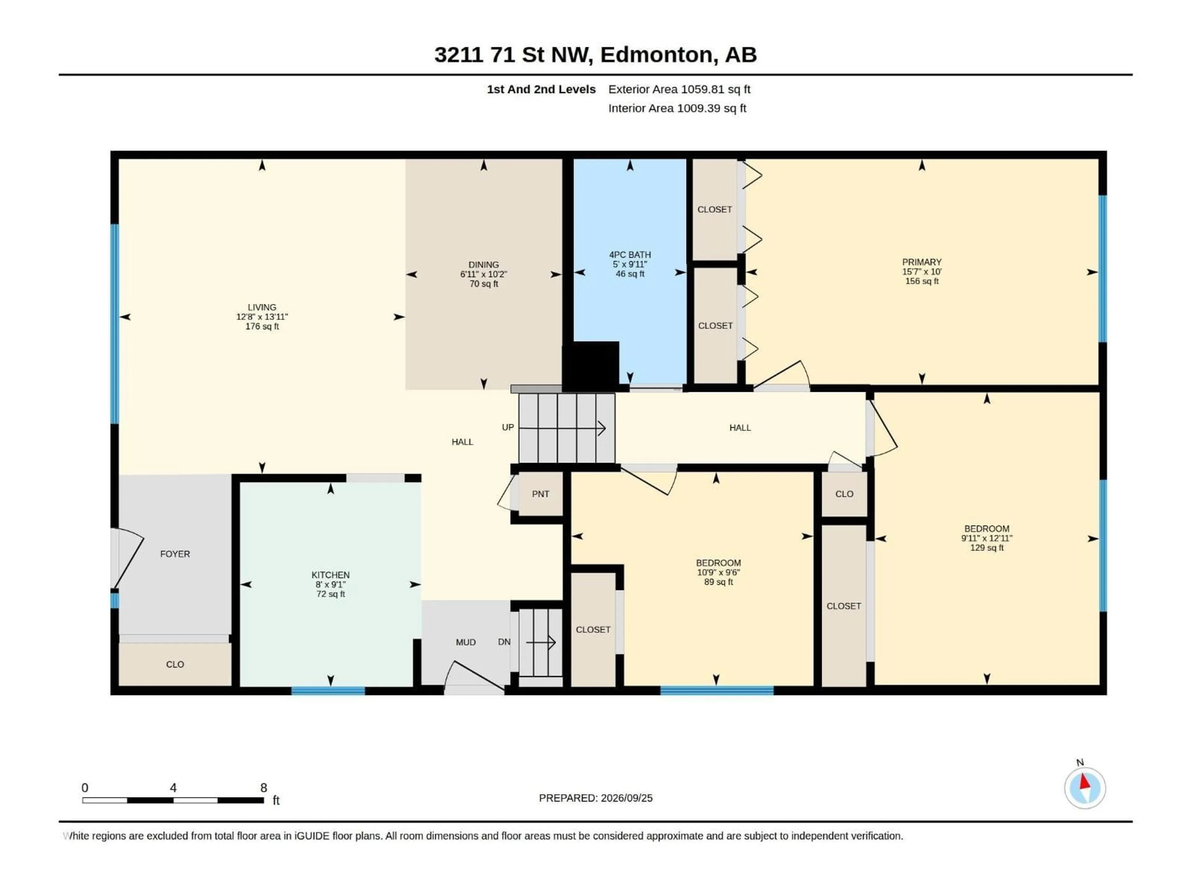 Floor plan for NW - 3211 71 ST, Edmonton Alberta T6K1L1