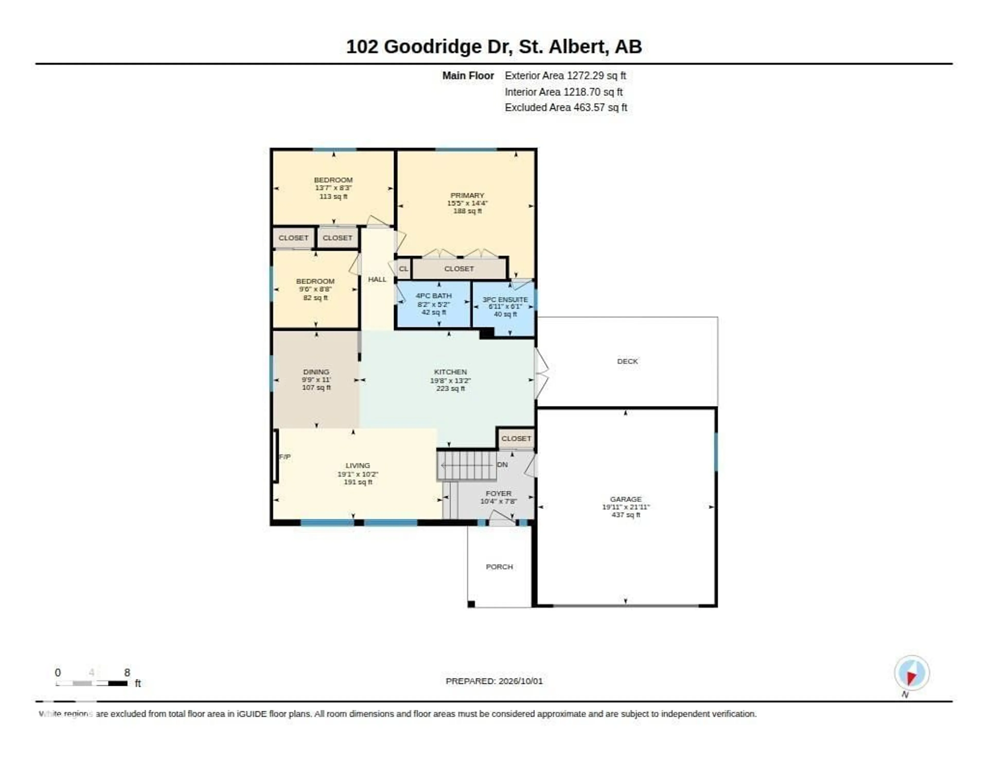 Floor plan for 102 GOODRIDGE DR, St. Albert Alberta T8N2B2