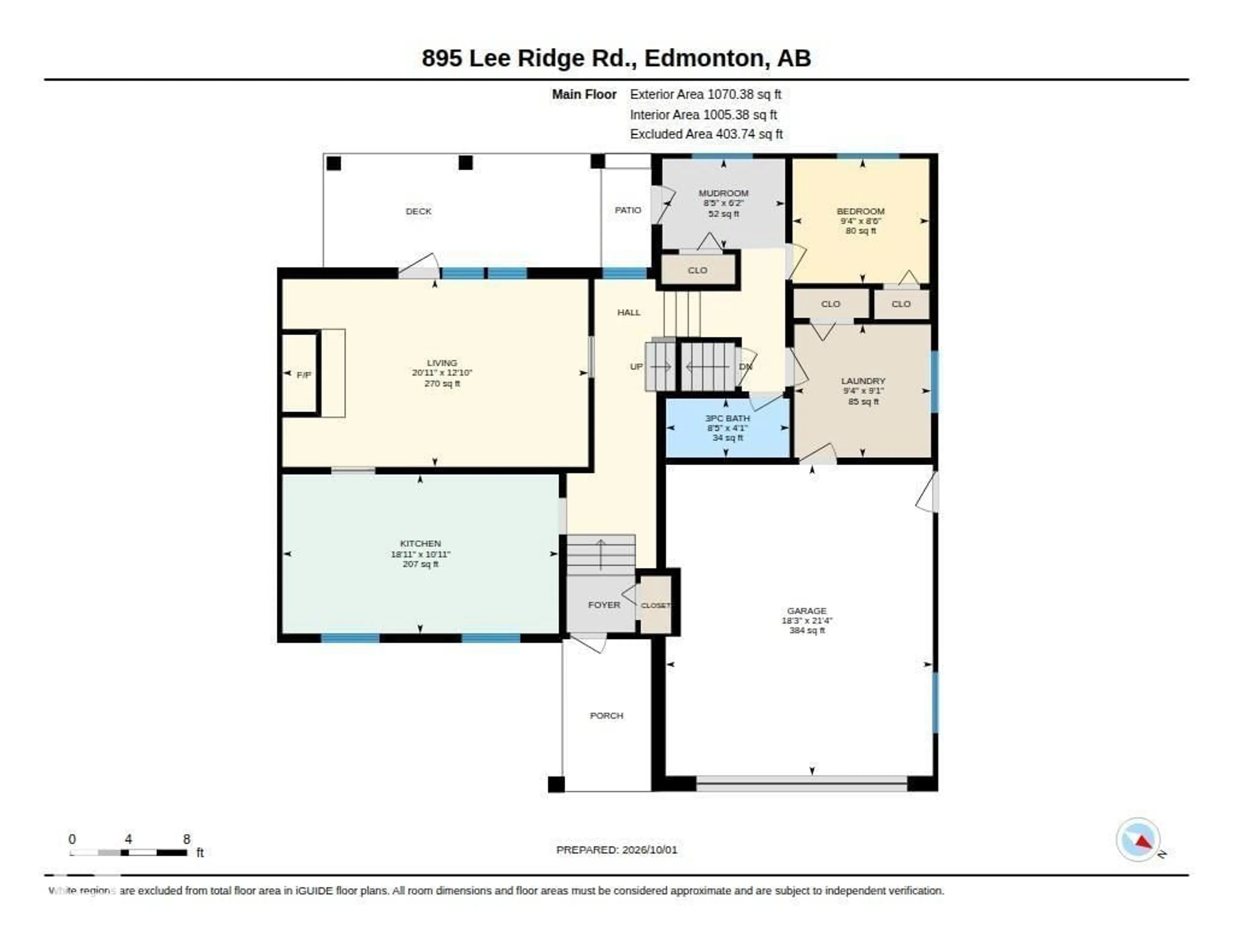 Floor plan for 895 LEE RIDGE RD, Edmonton Alberta T6K0R1