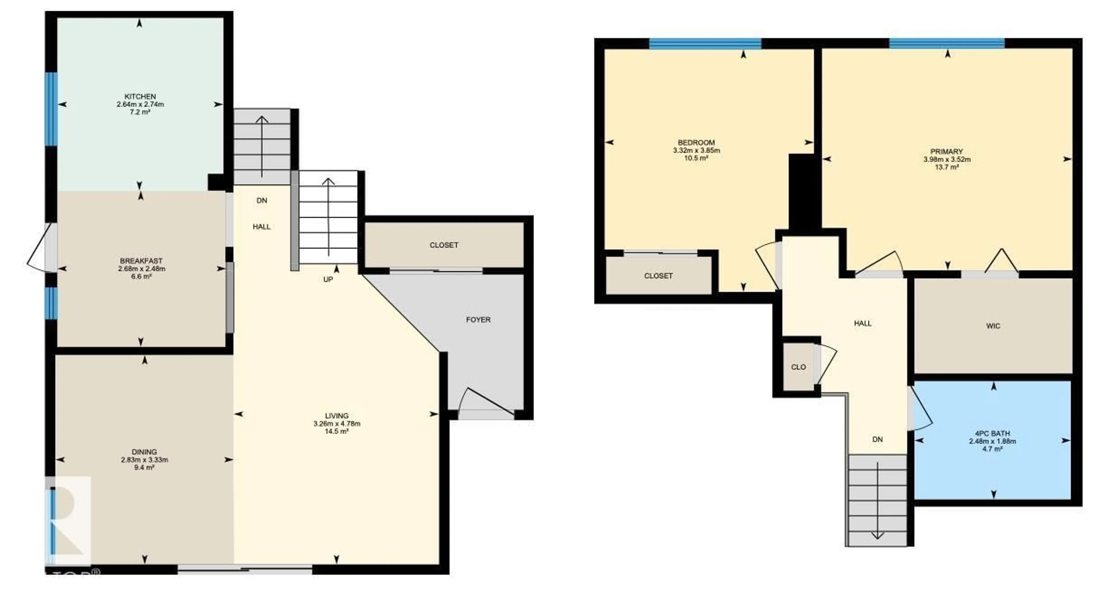 Floor plan for 6007 37 AV, Edmonton Alberta T6L1V3