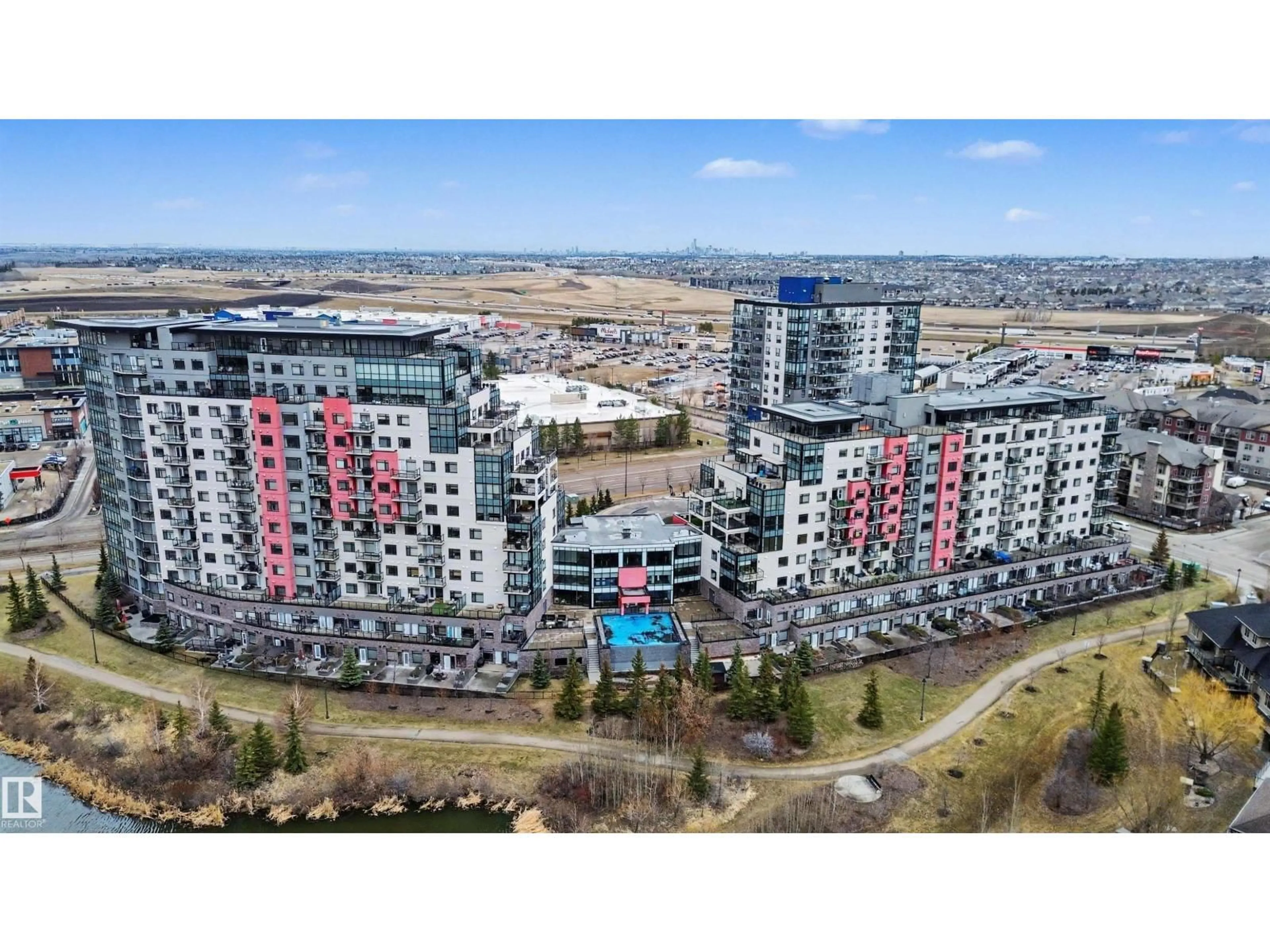 A pic from outside/outdoor area/front of a property/back of a property/a pic from drone, unknown for 5151 - 1225 WINDERMERE BV, Edmonton Alberta T6W2K4