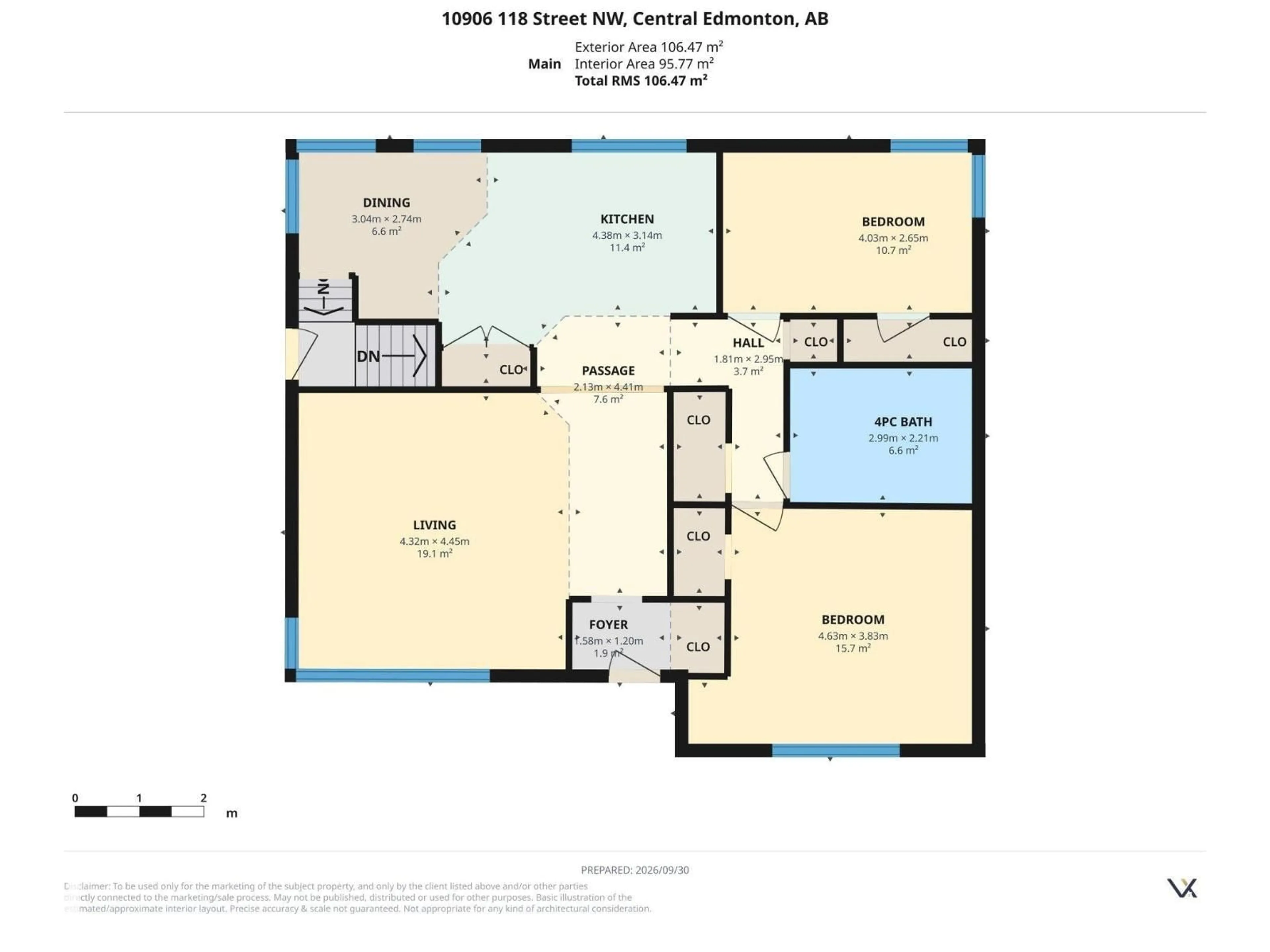 Floor plan for NW - 10906 118 ST, Edmonton Alberta T5H3N9