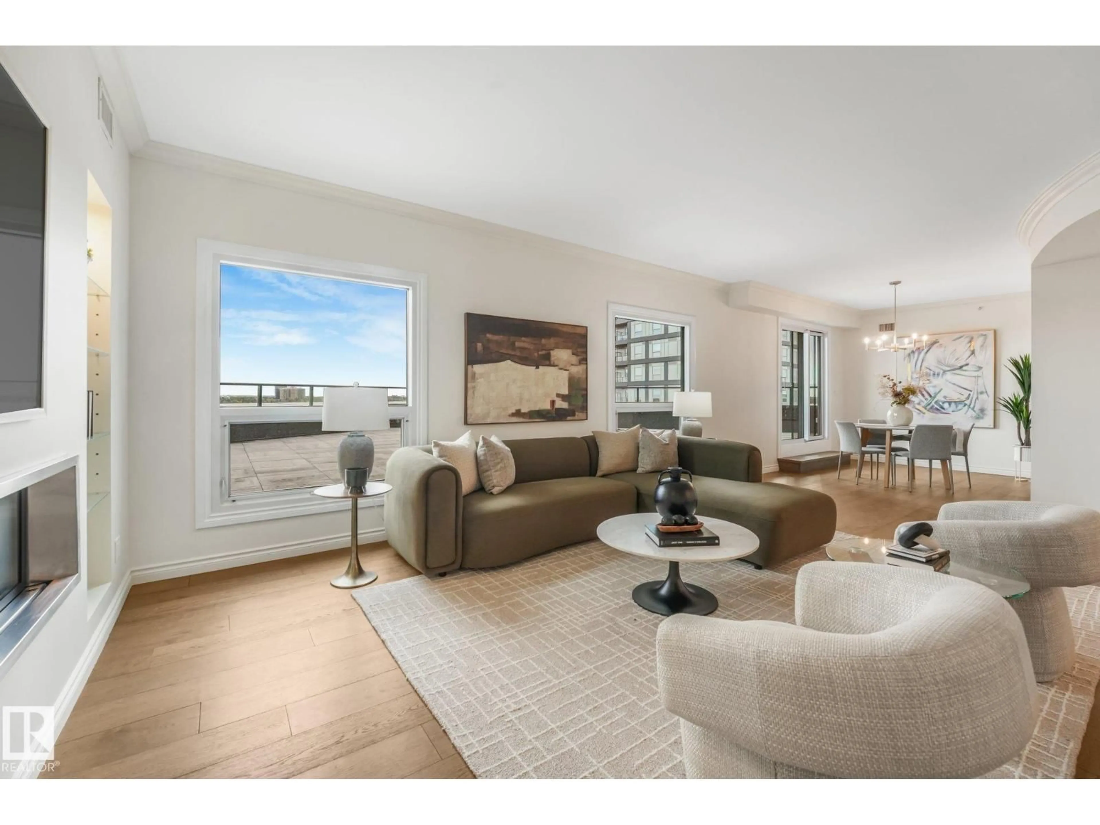 Living room with furniture, unknown for 902 - 10108 125 ST, Edmonton Alberta T5N4B6