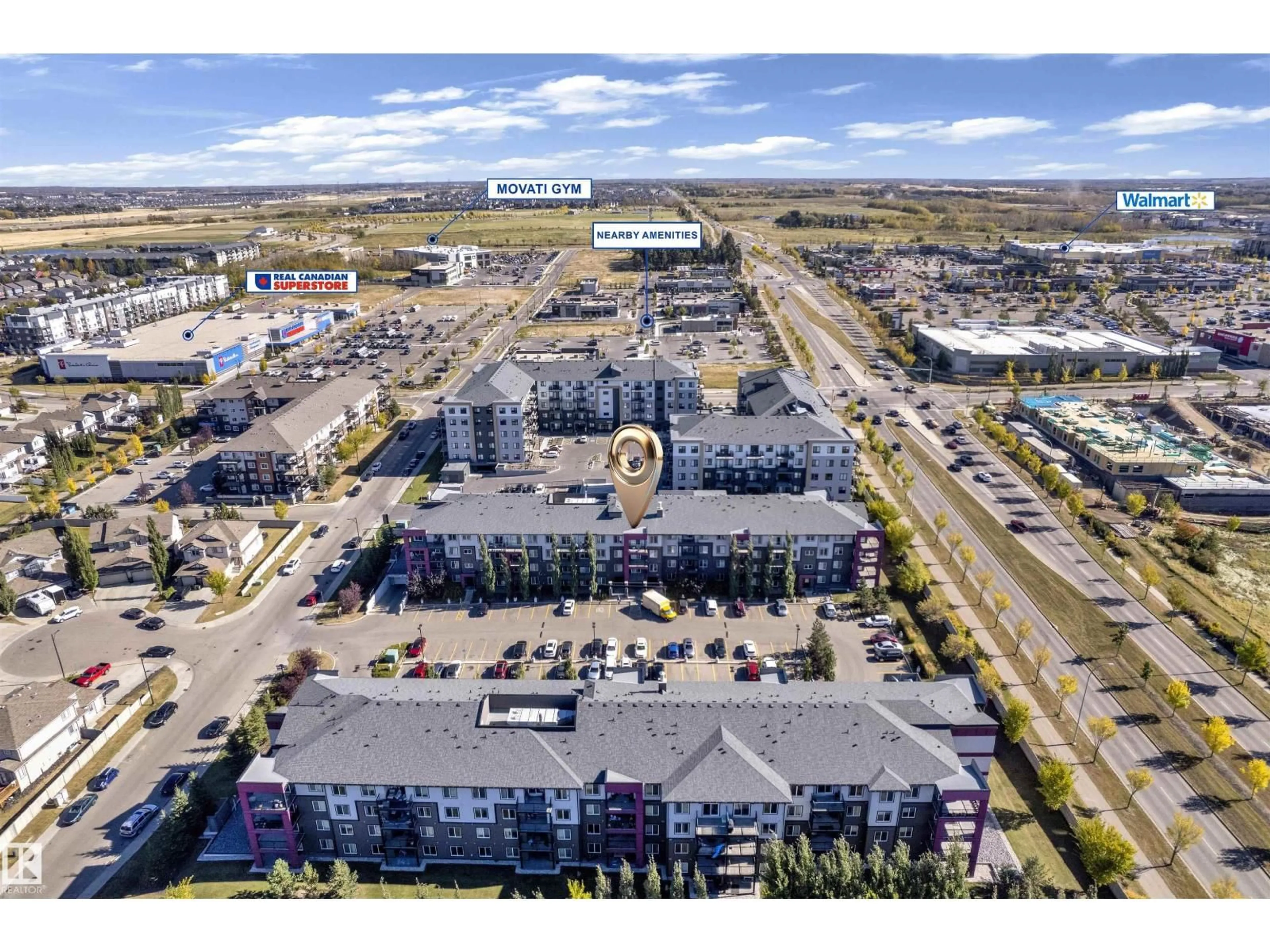 A pic from outside/outdoor area/front of a property/back of a property/a pic from drone, street for #326 - 5515 7 AV, Edmonton Alberta T6X2A8