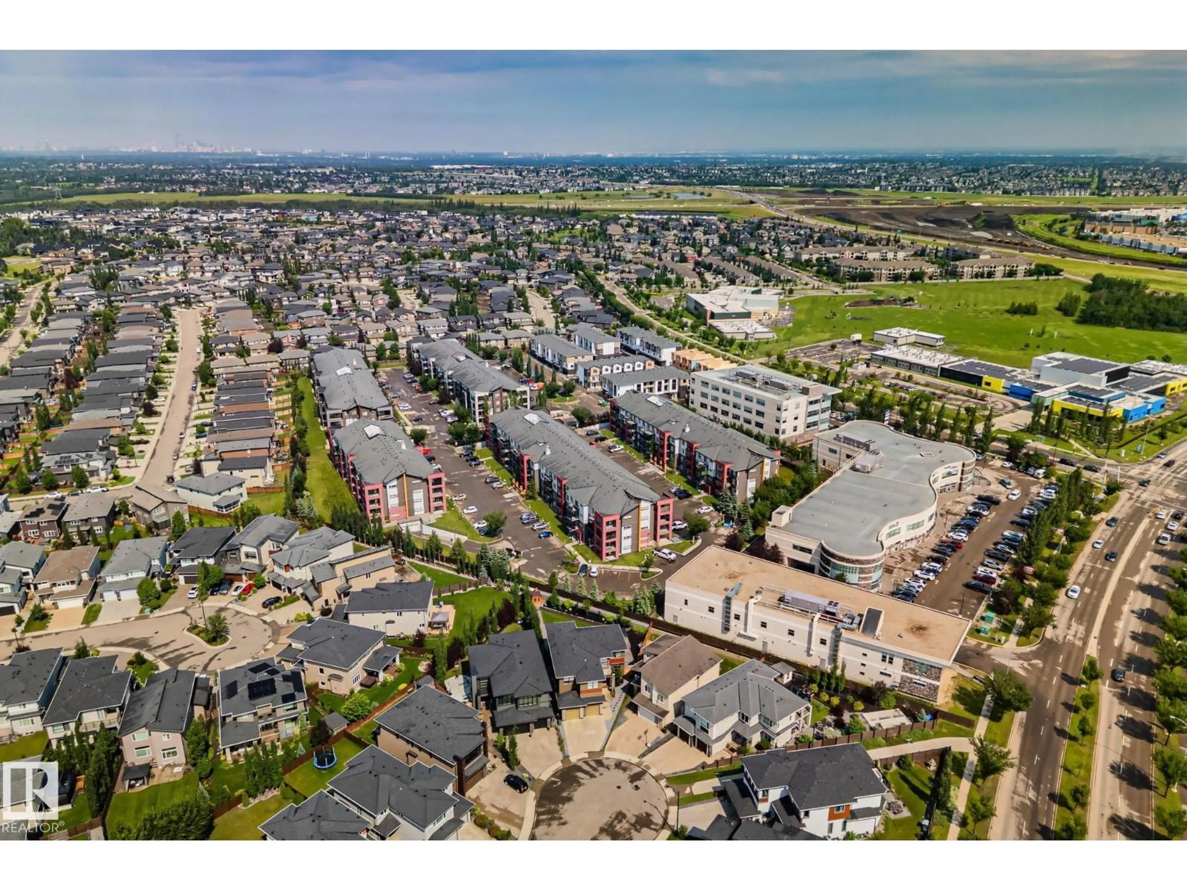 A pic from outside/outdoor area/front of a property/back of a property/a pic from drone, street for 344 - 226 WINDERMERE RD NW, Edmonton Alberta T6W2P2