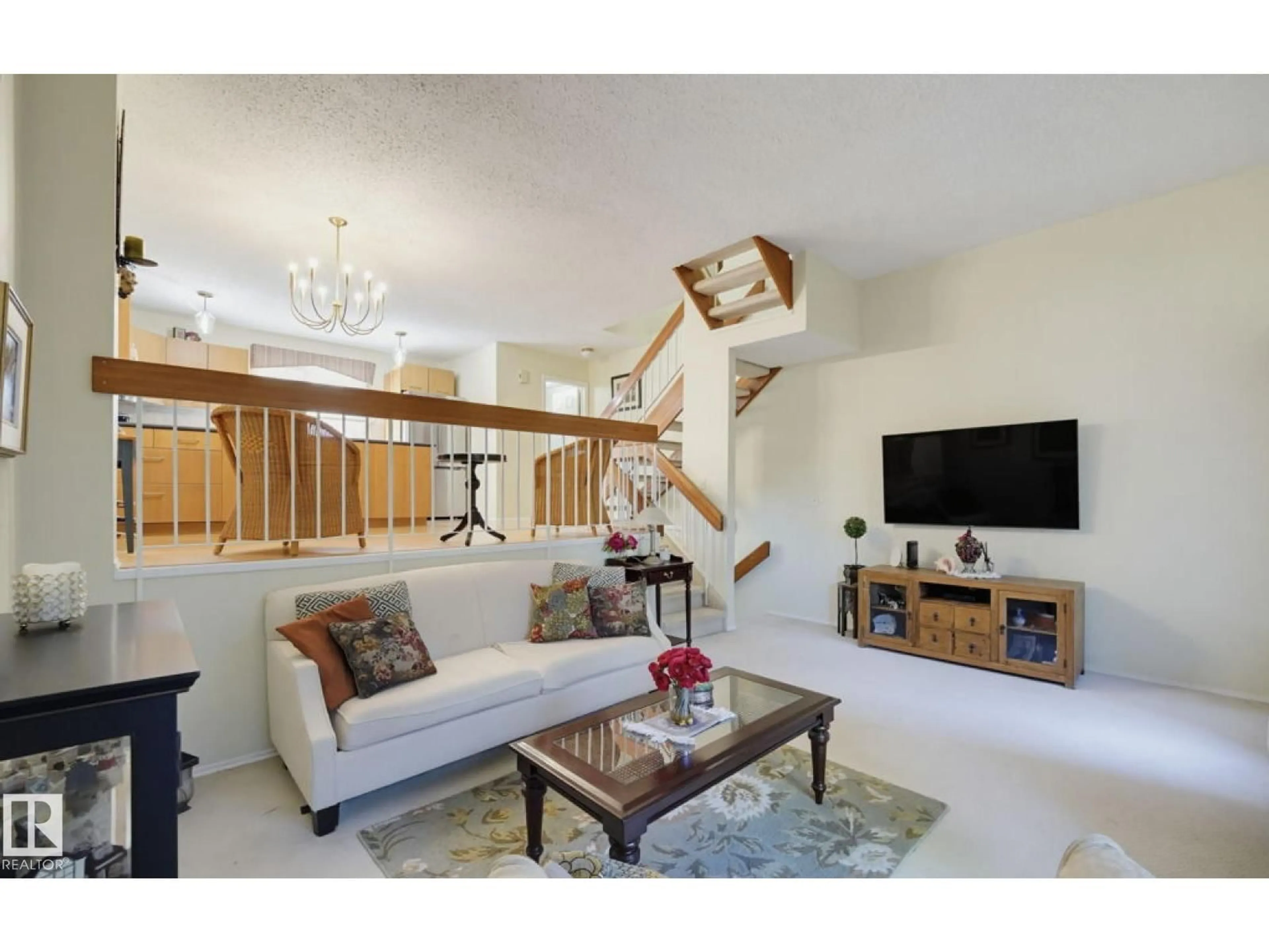 Living room with furniture, unknown for NW - 17072 67 AV, Edmonton Alberta T5T1Y8