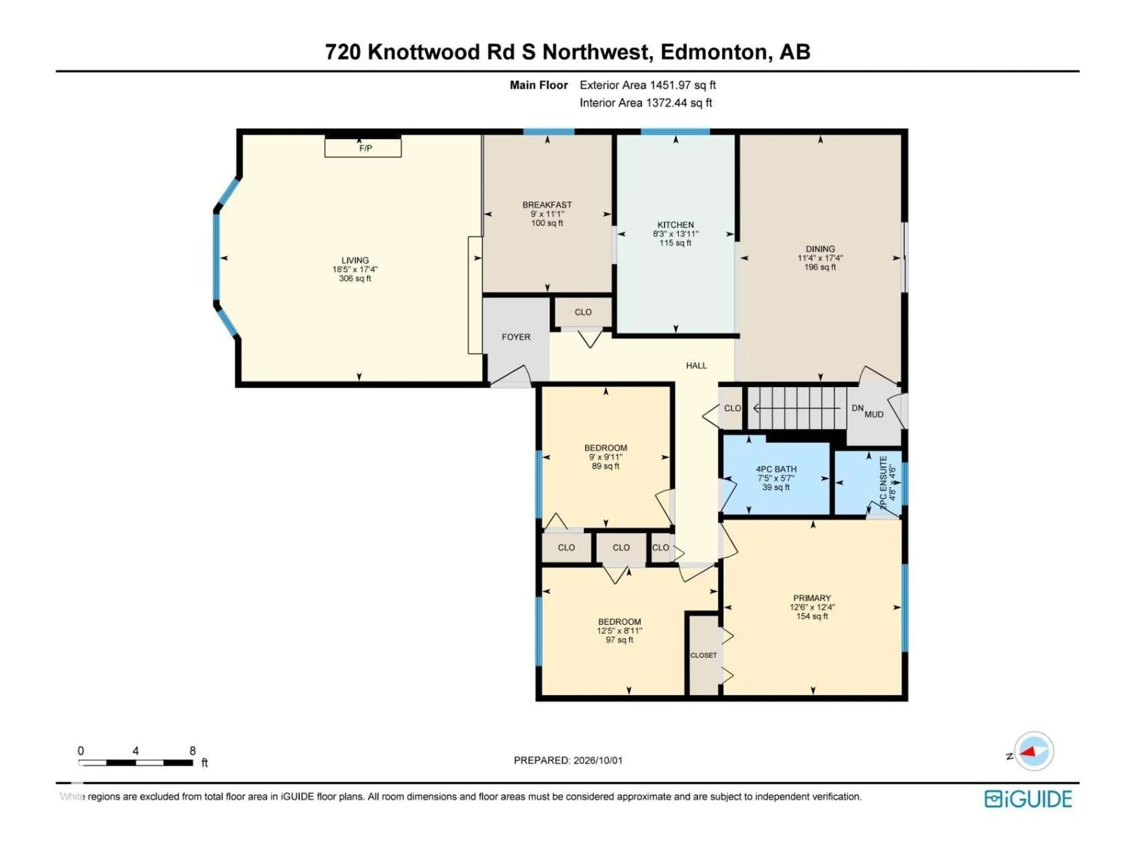 Floor plan for 720 KNOTTWOOD RD S, Edmonton Alberta T6K1W5
