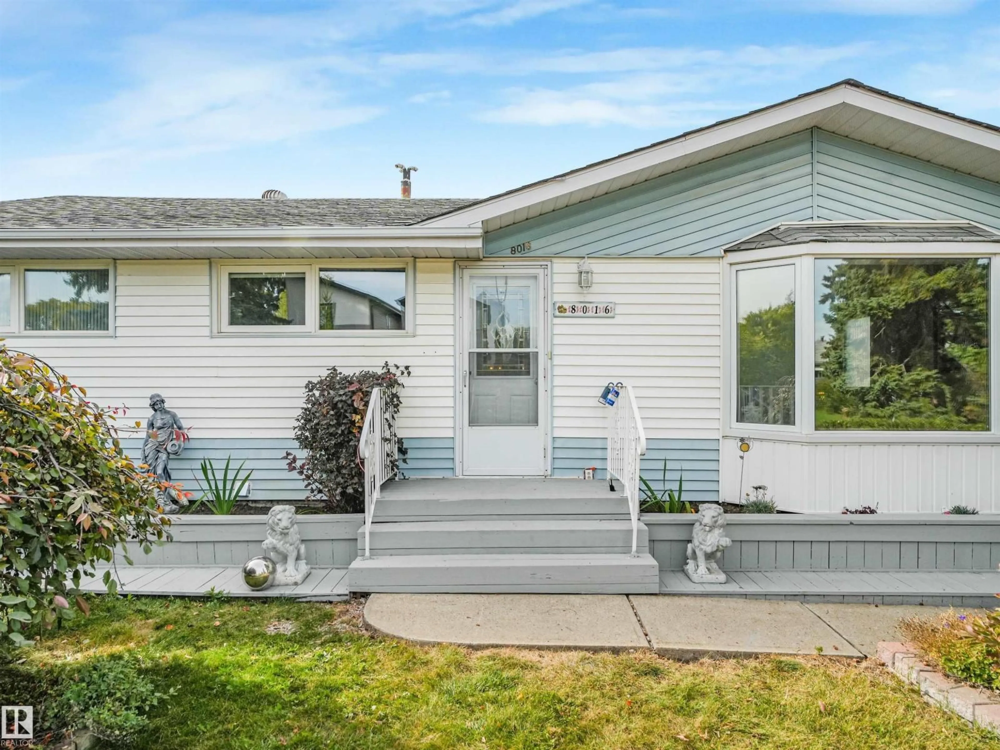 Home with vinyl exterior material, street for NW - 8016 161 ST, Edmonton Alberta T5R2K6