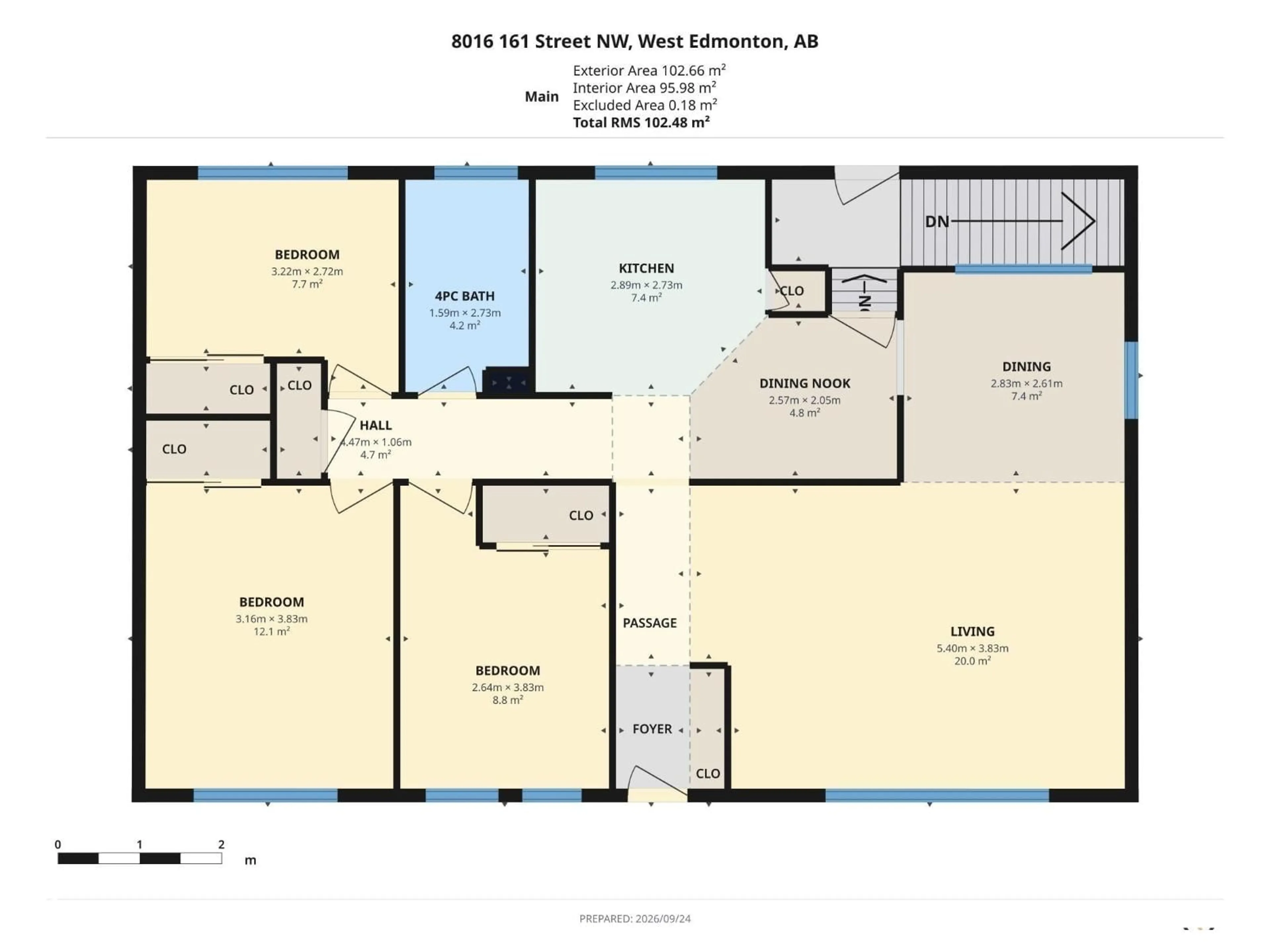 Floor plan for NW - 8016 161 ST, Edmonton Alberta T5R2K6